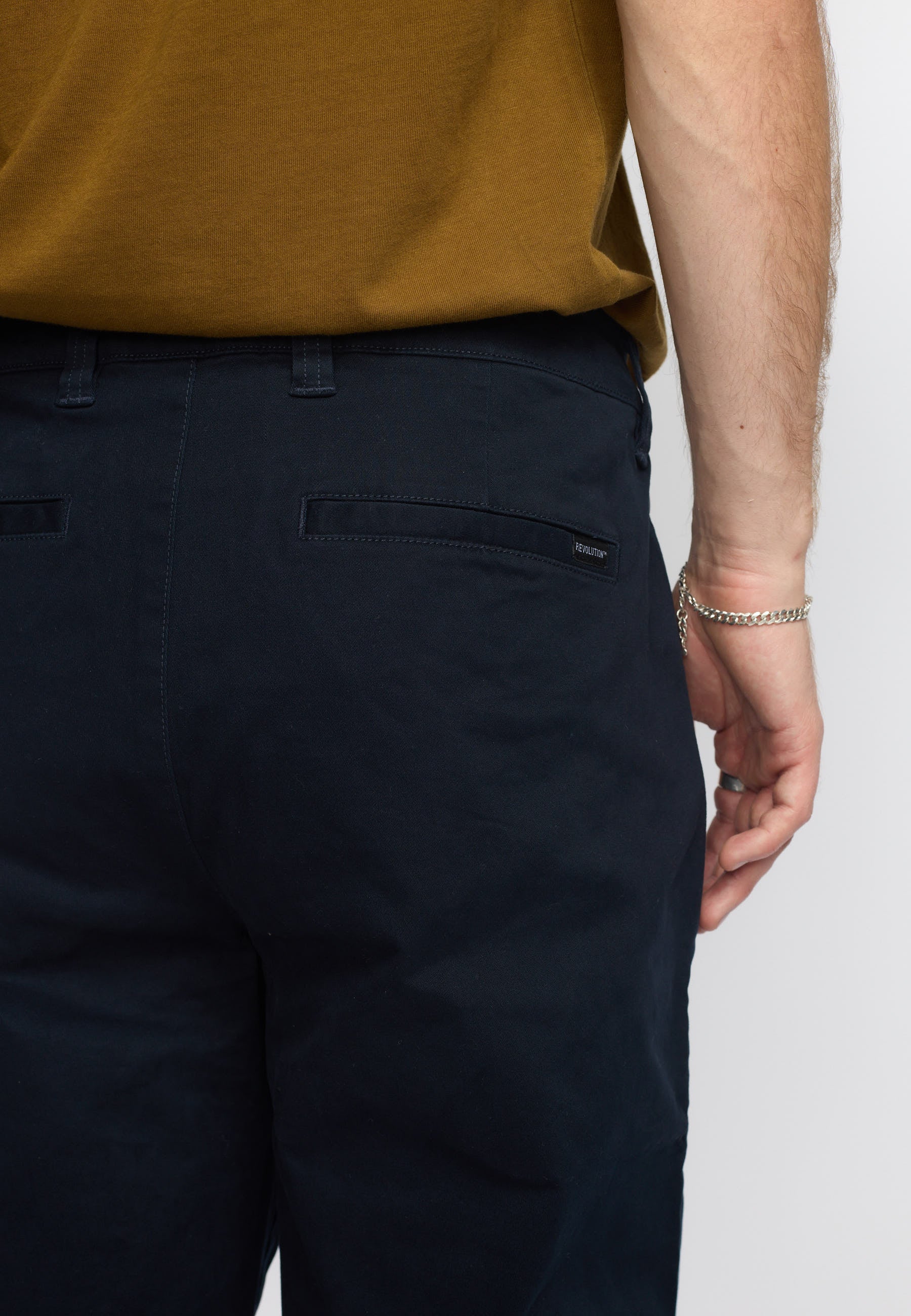 Revolution Chino Trousers Trousers Navy