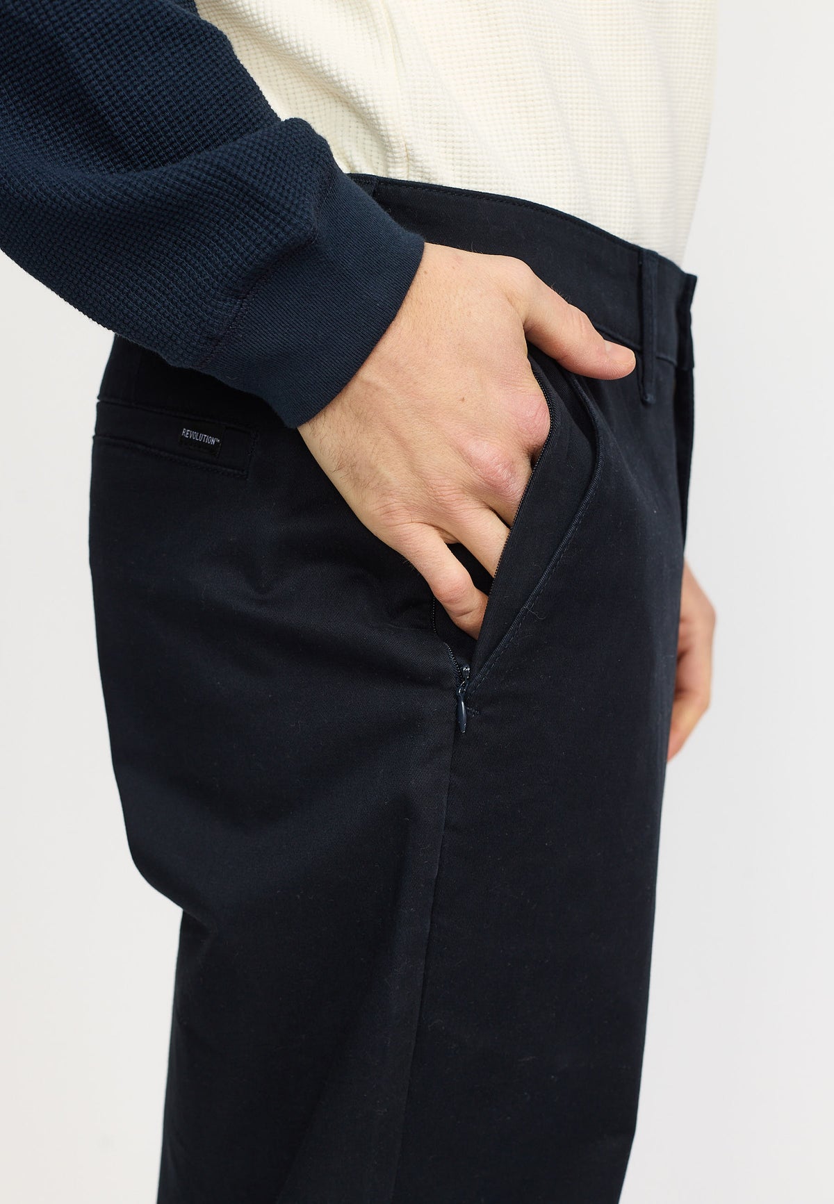 Revolution Chino Trousers Trousers Navy
