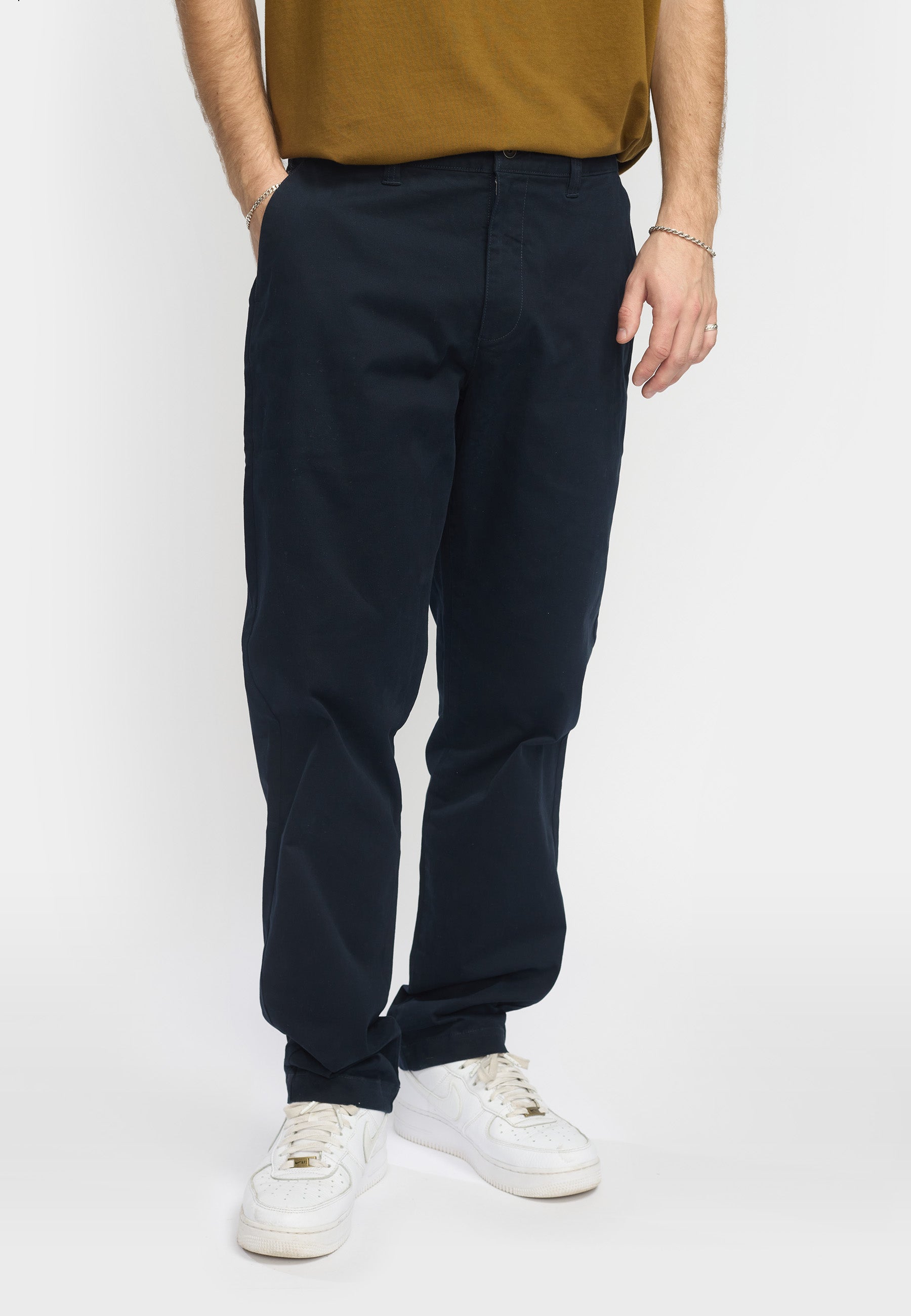 Revolution Chino Trousers Trousers Navy