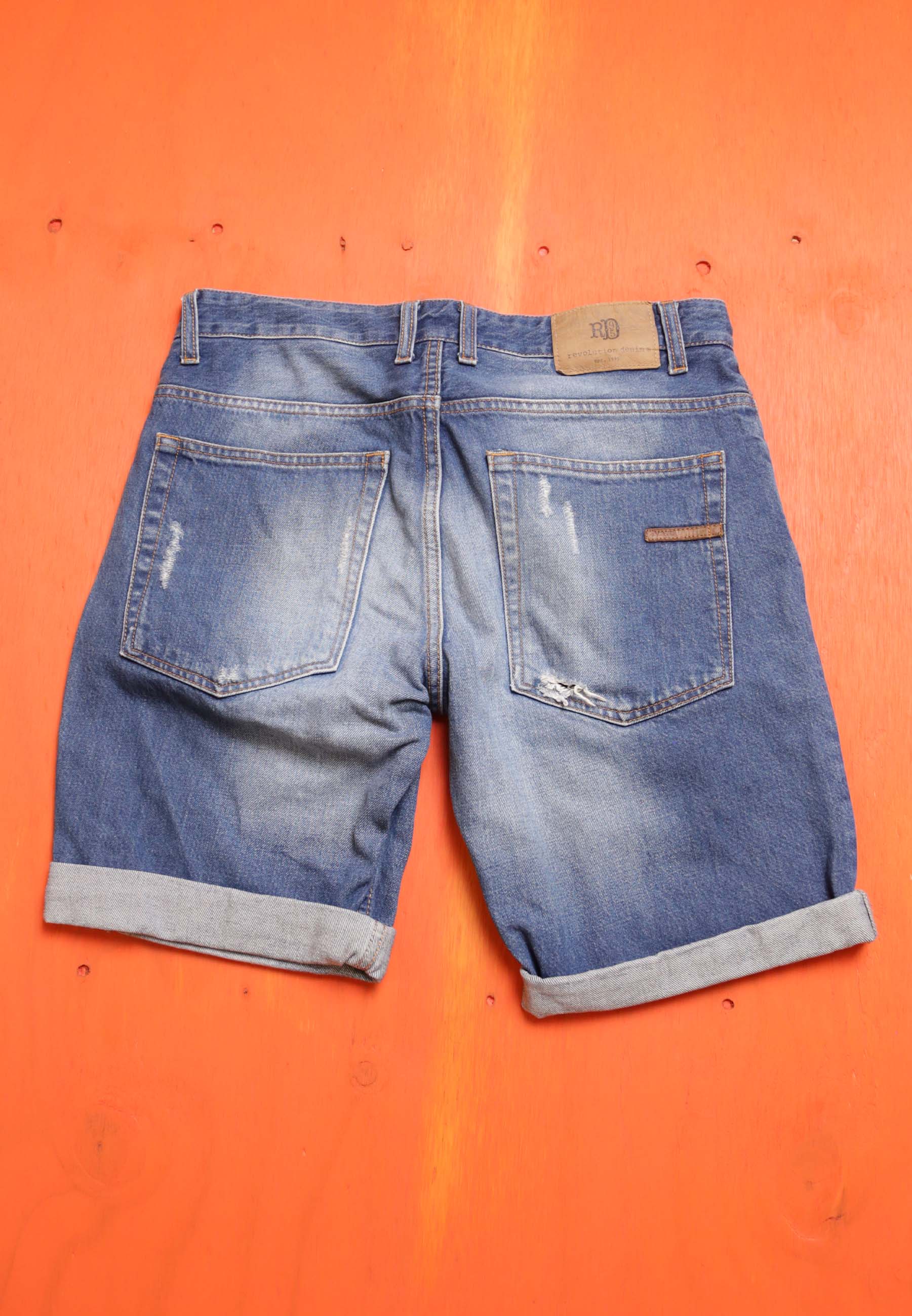 Revolution Denim Shorts Vintaged Darkblue