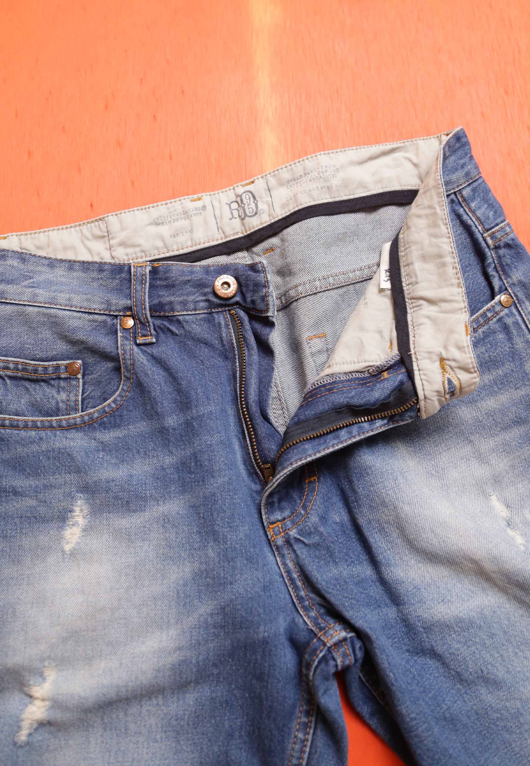 Revolution Denim Shorts Vintaged Darkblue