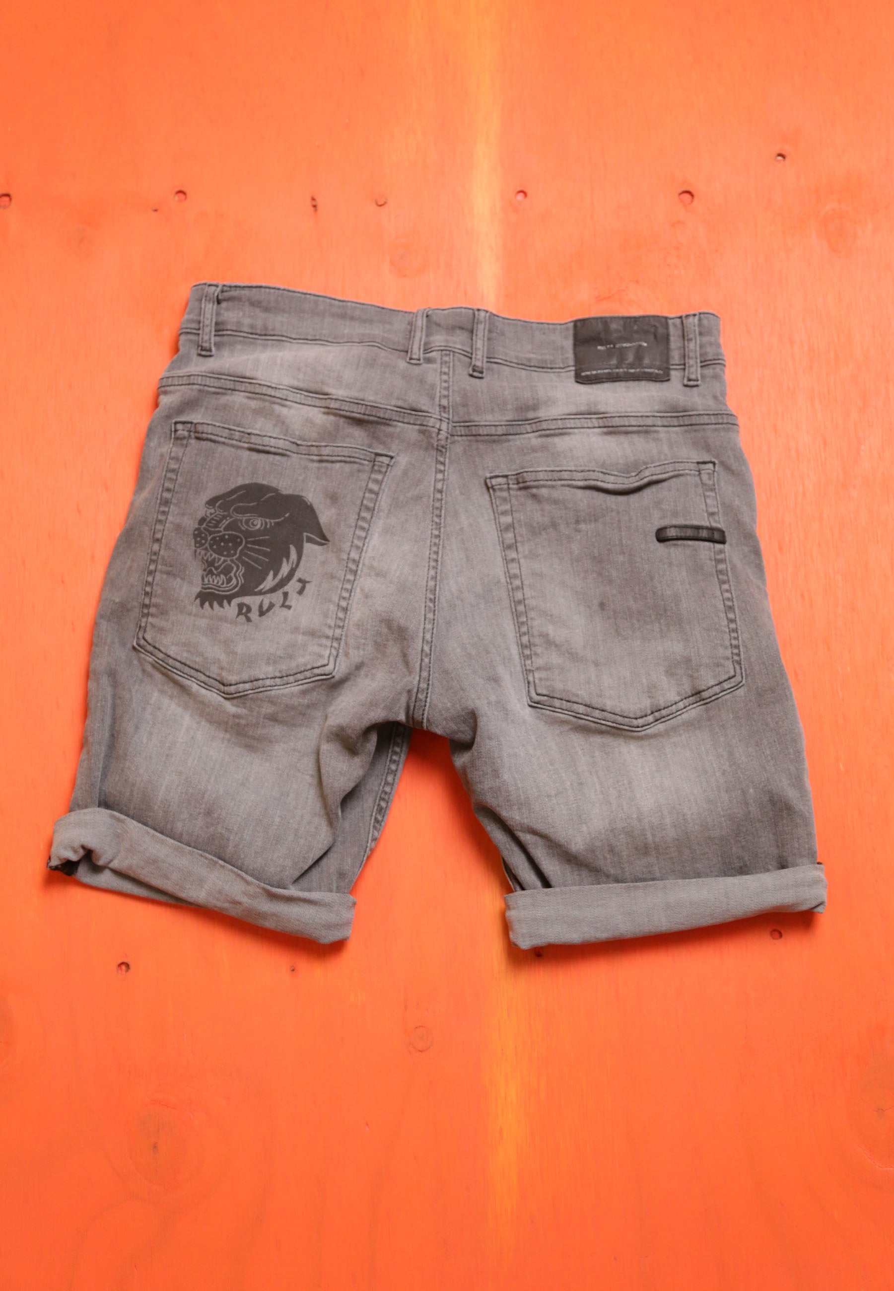 Revolution Denim Shorts Vintaged Grey