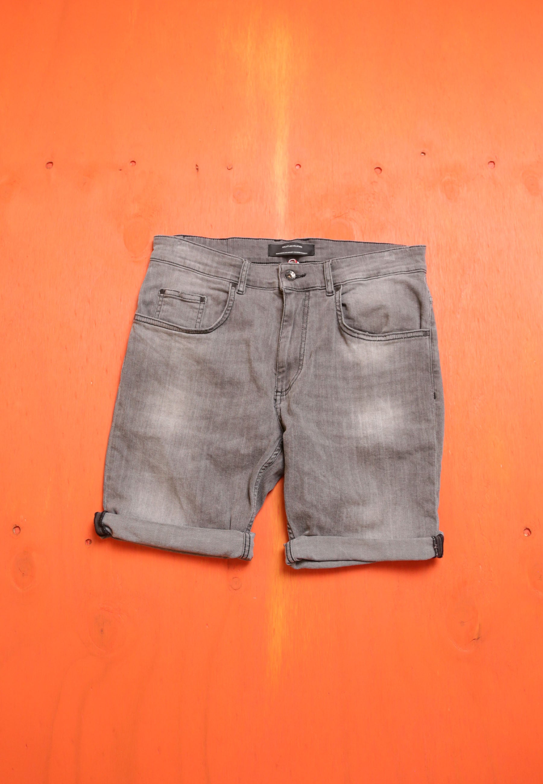 Revolution Denim Shorts Vintaged Grey