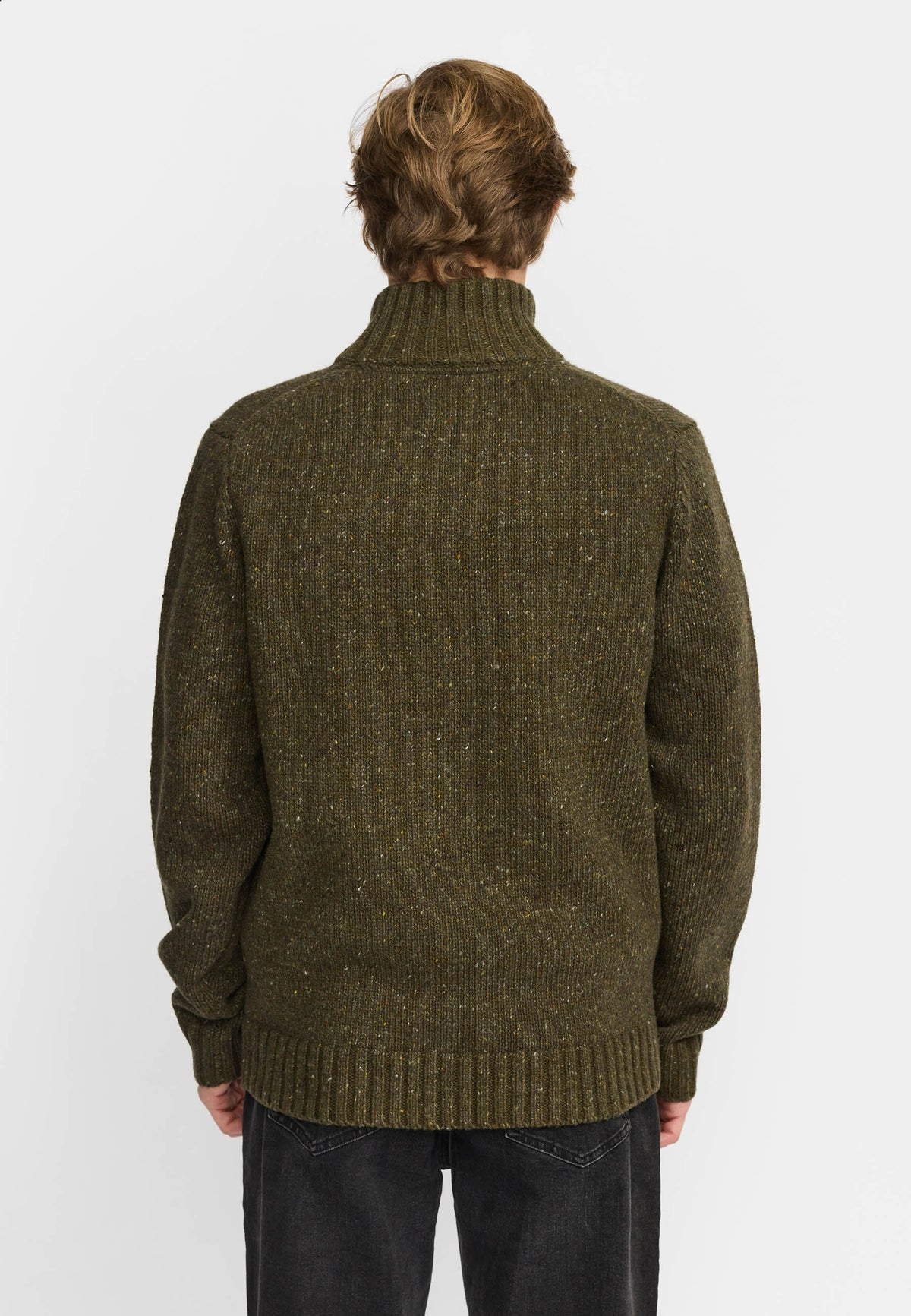 Revolution Half-zip Knit Knitwear Army