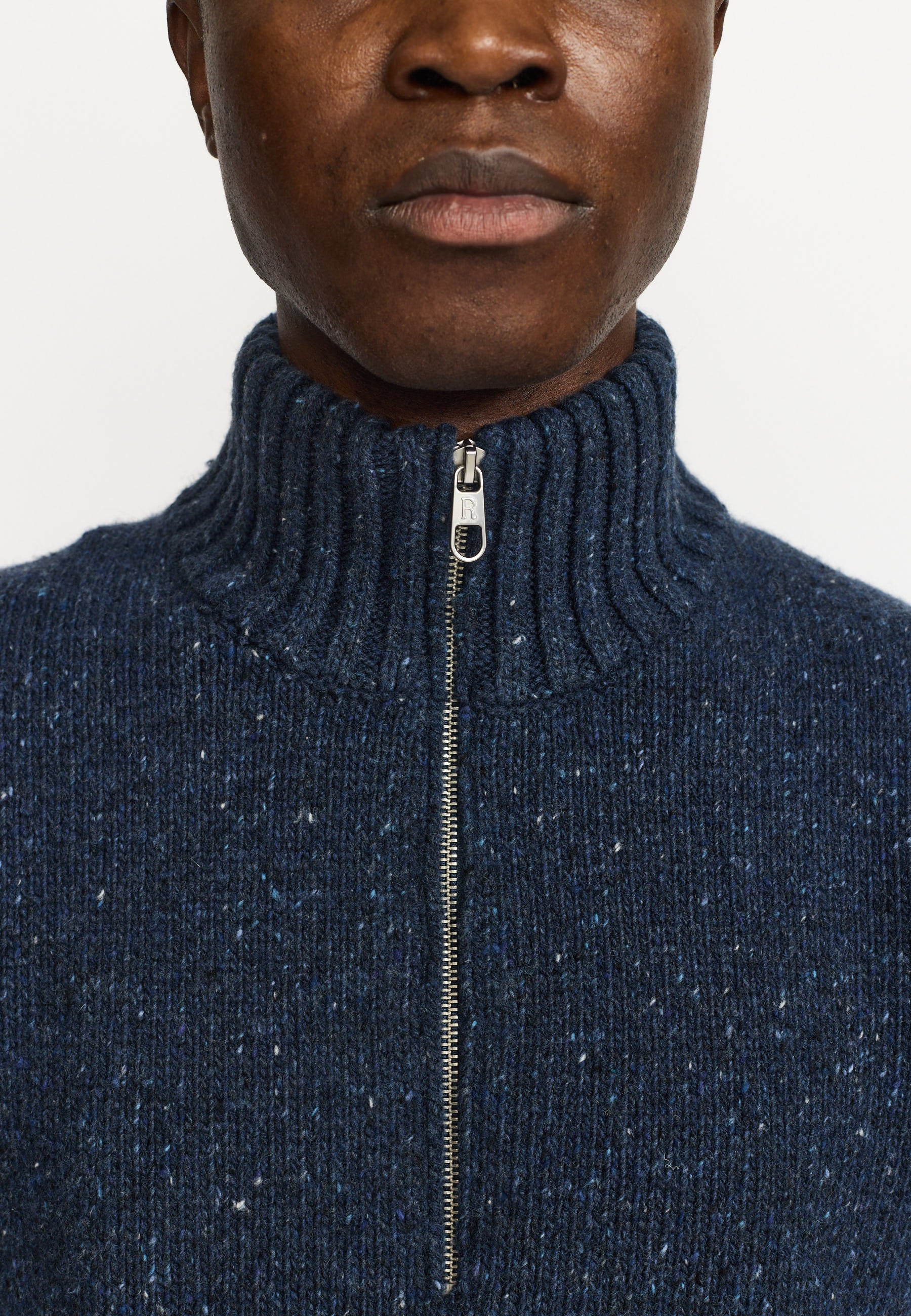 Revolution Half-zip Knit Knitwear Navy