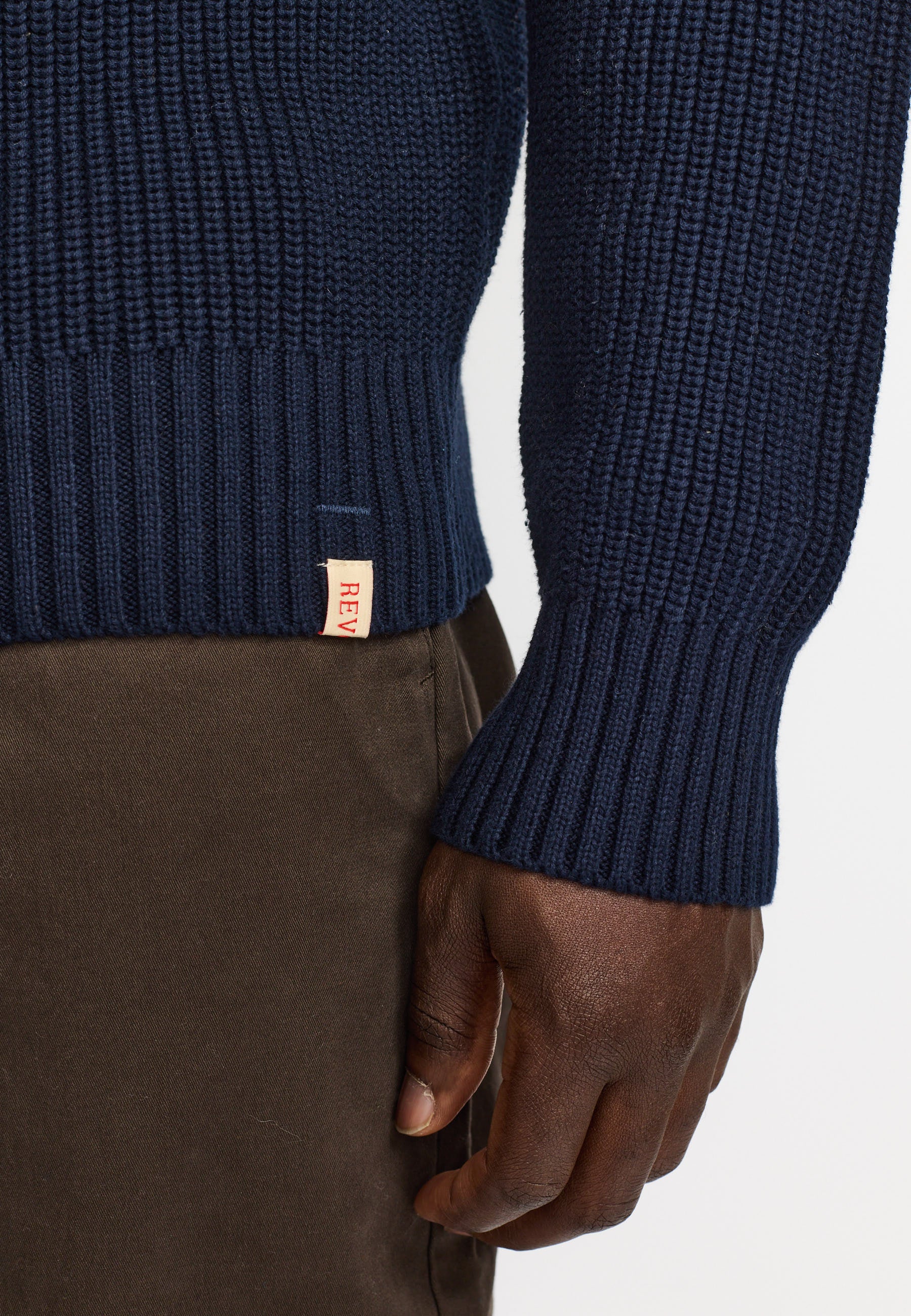 Revolution Half-zip Knit Knitwear Navy