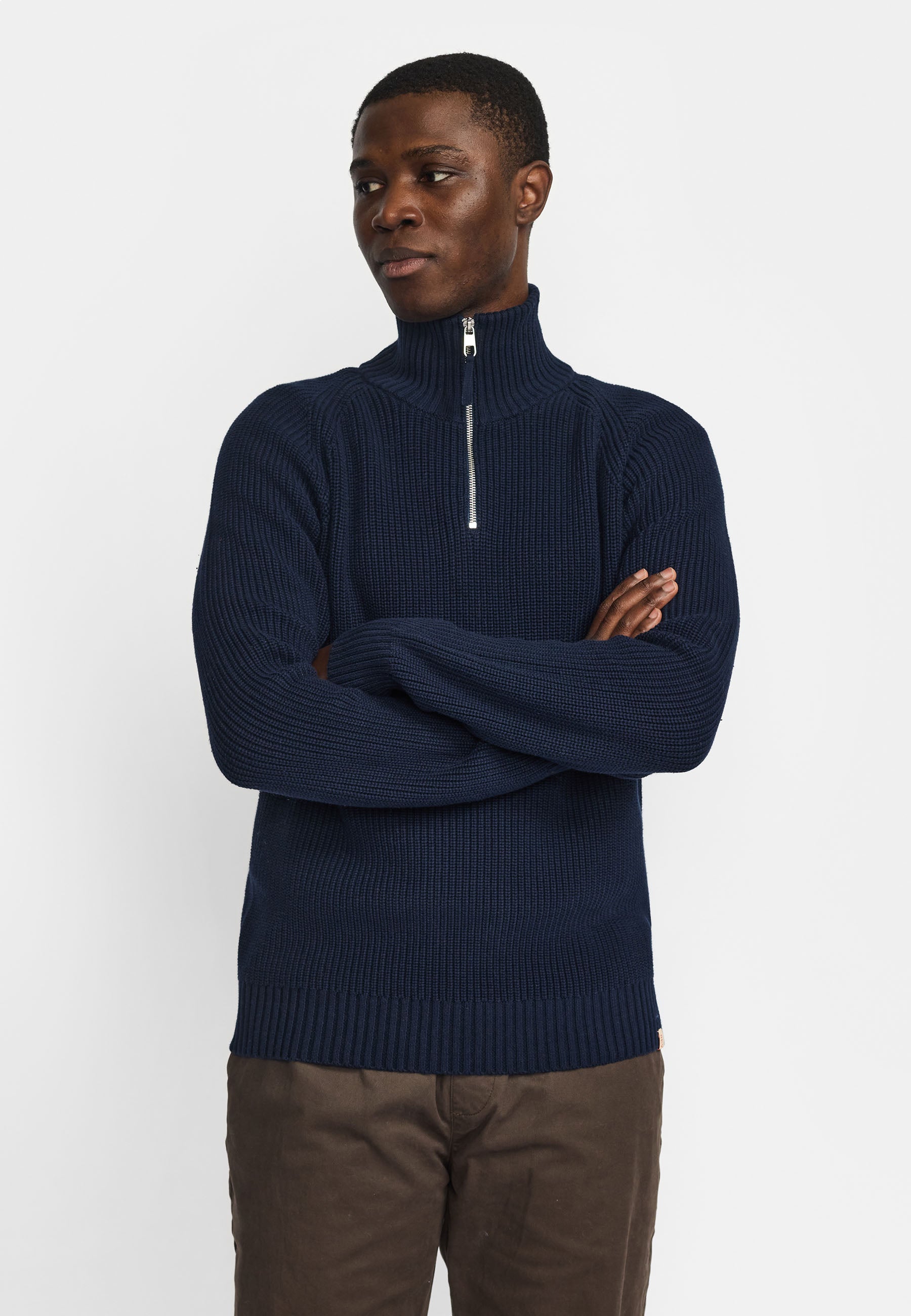 Revolution Half-zip Knit Knitwear Navy