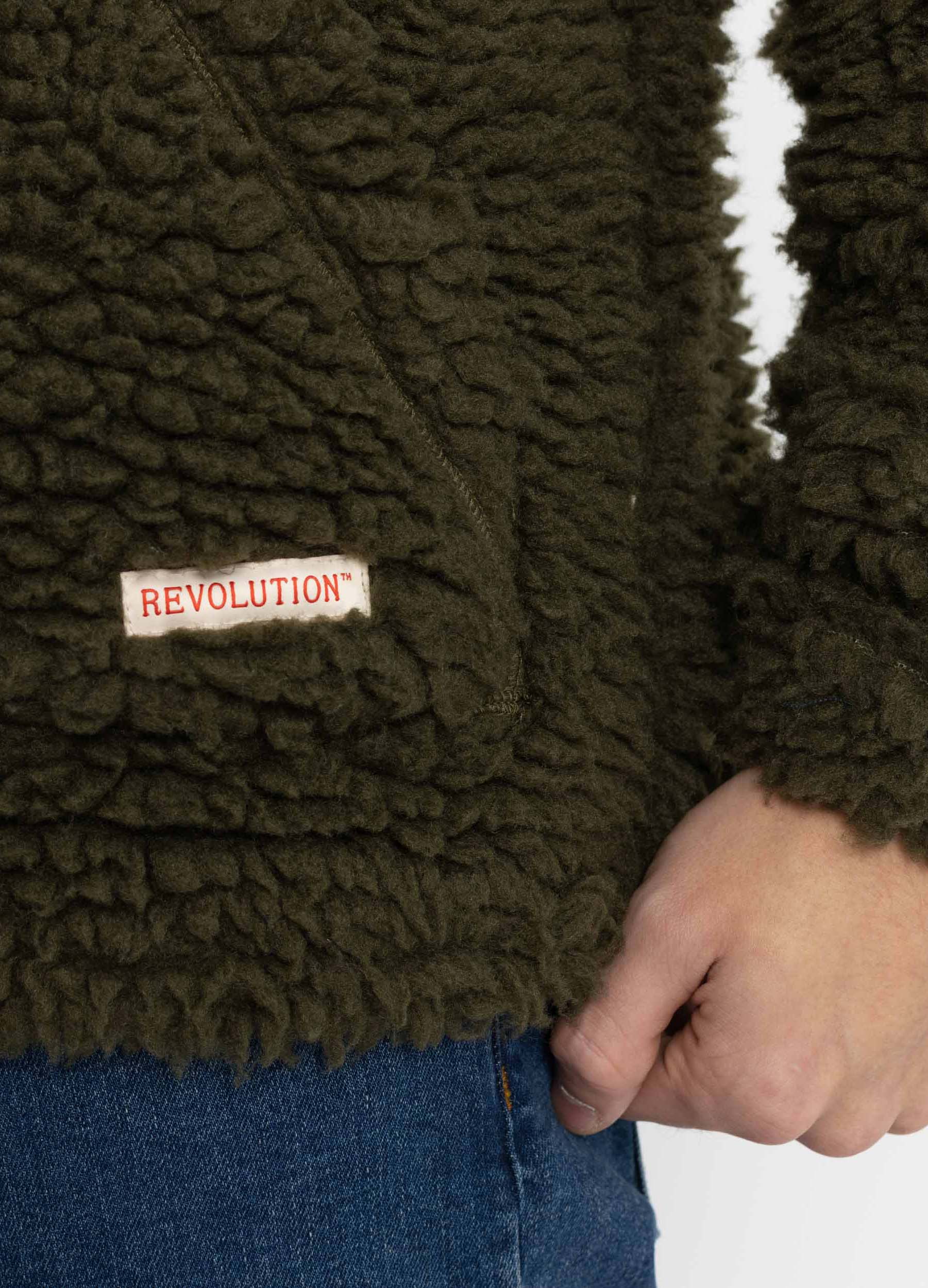 Revolution Heavy Teddy Jacket Fleece Army