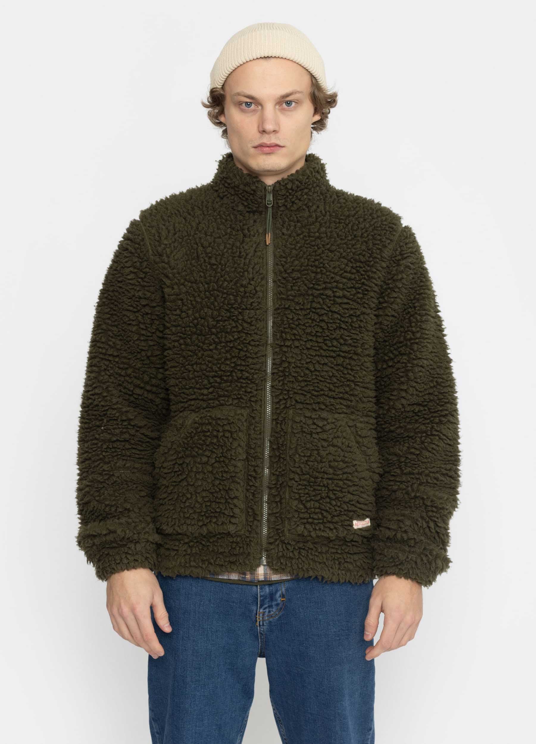 Revolution Heavy Teddy Jacket Fleece Army