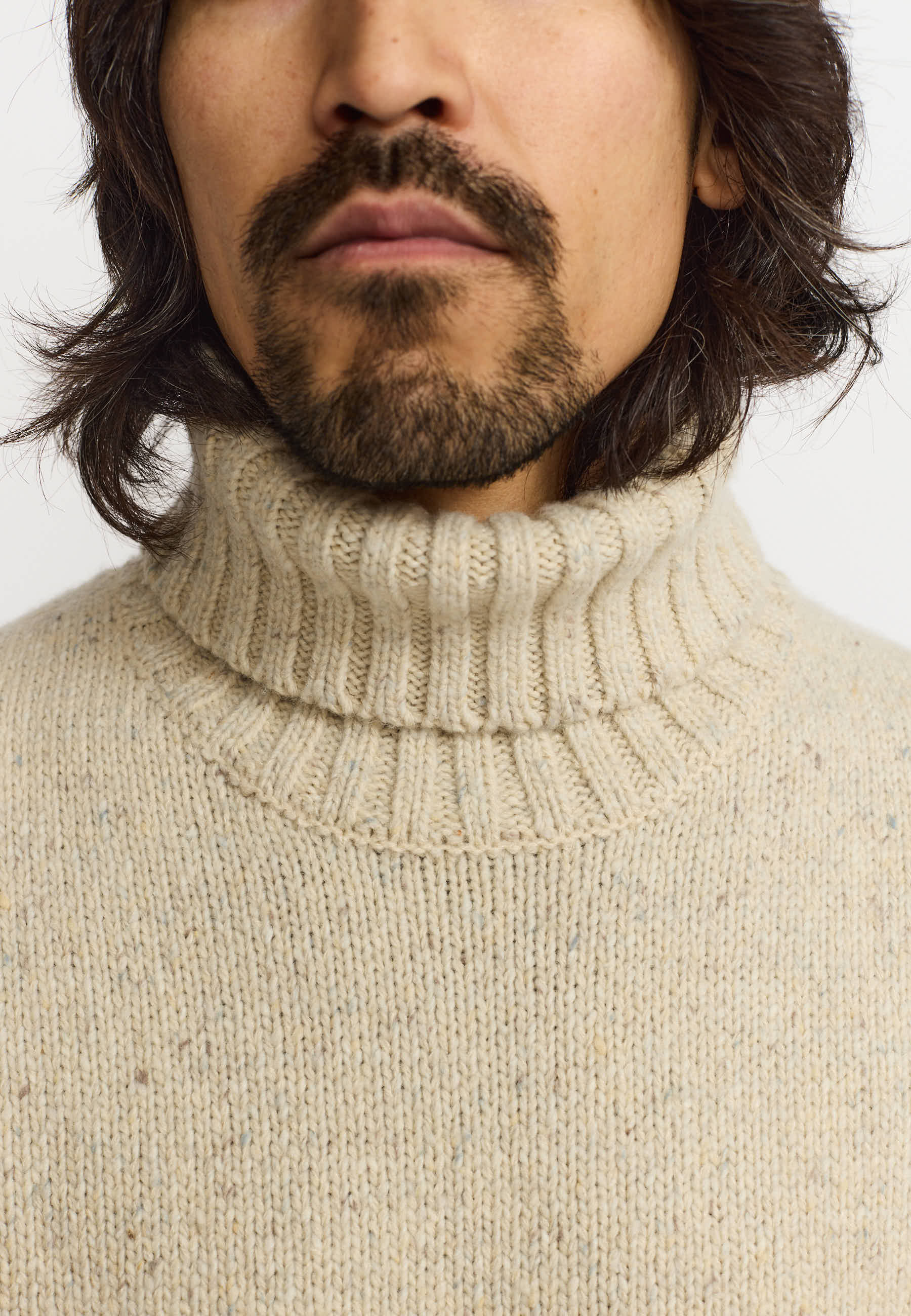 Revolution High-neck Sweater Knitwear White