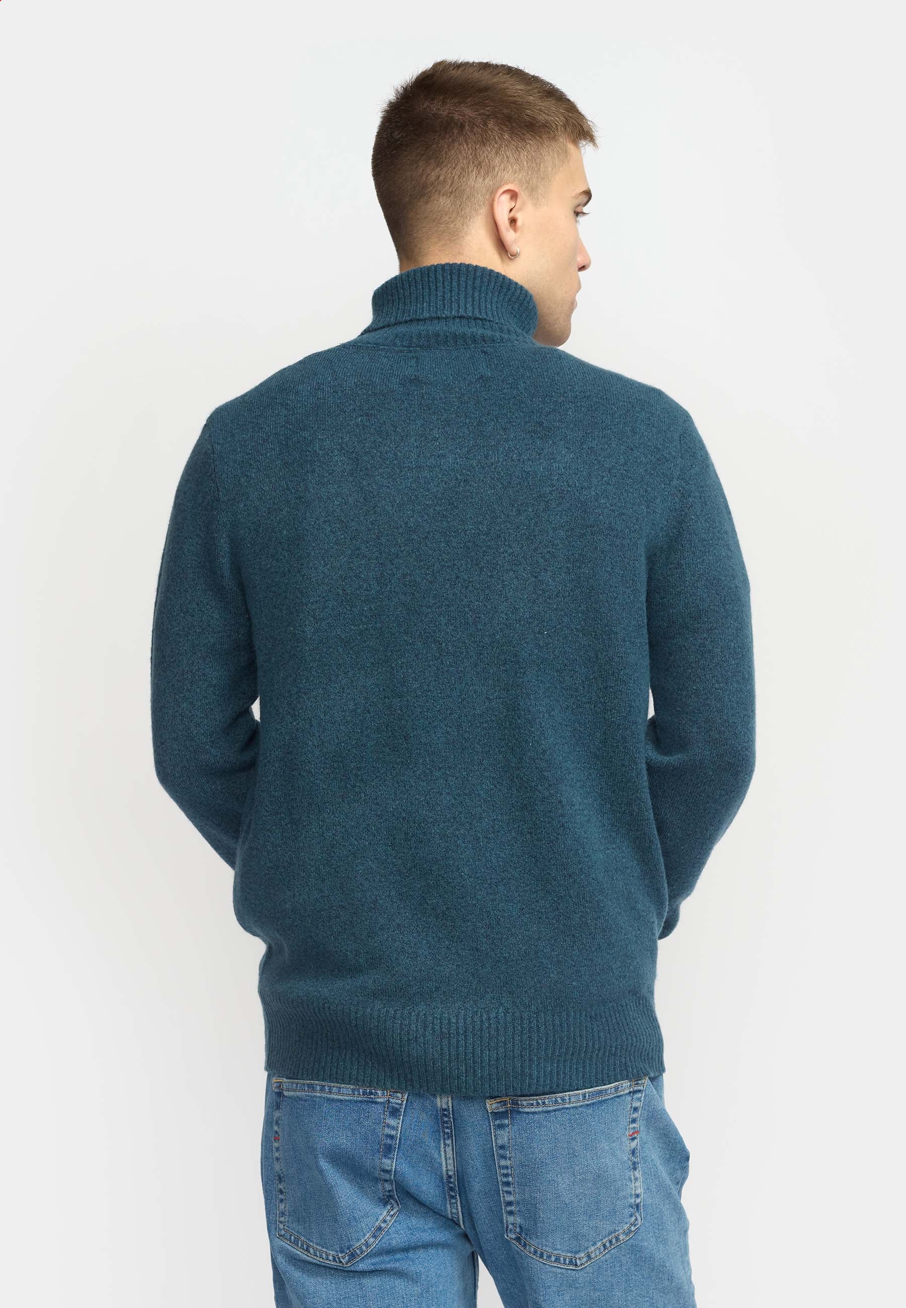 Revolution High-neck Sweather Knitwear Blue