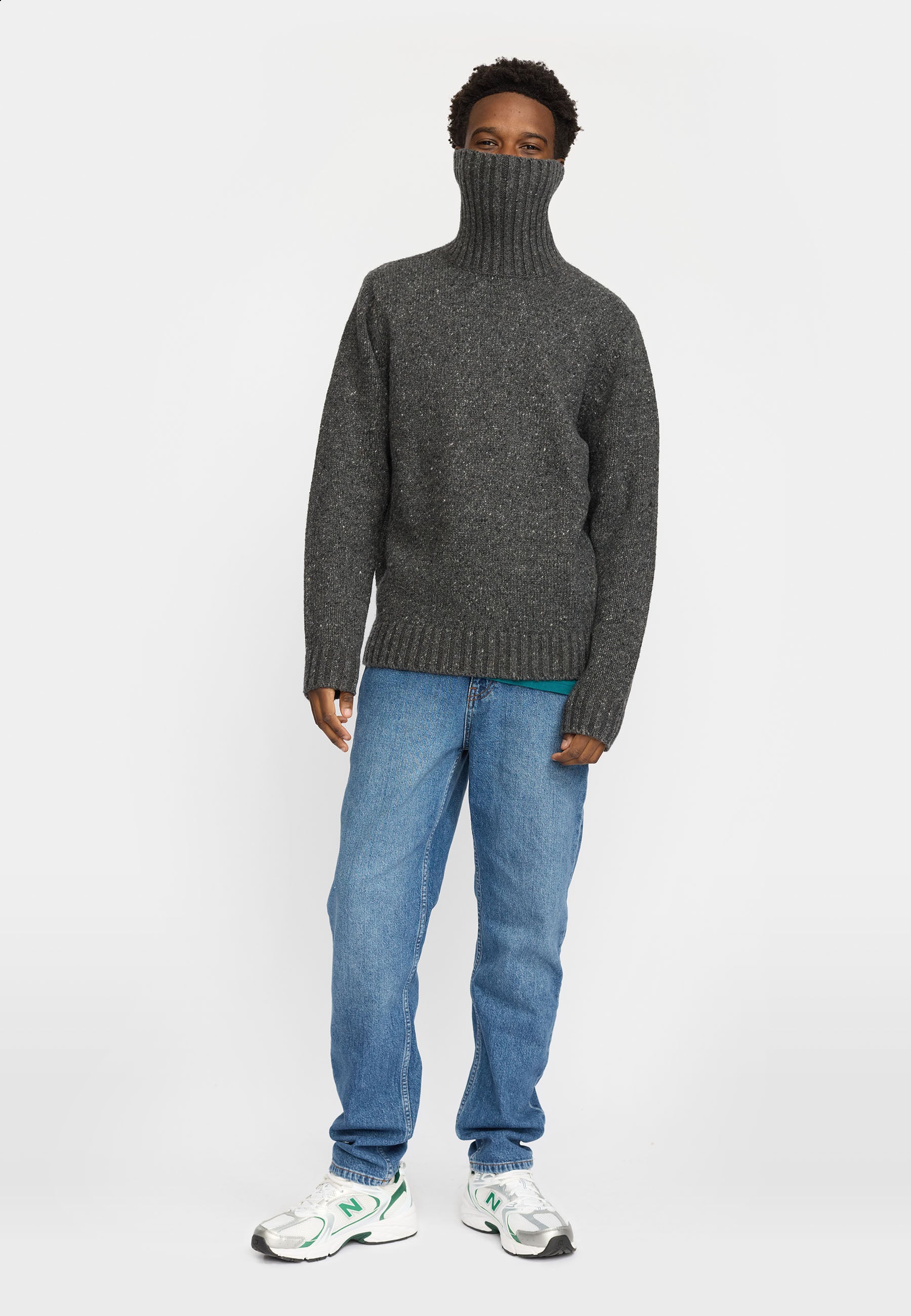 Revolution High-neck Sweather Knitwear Black