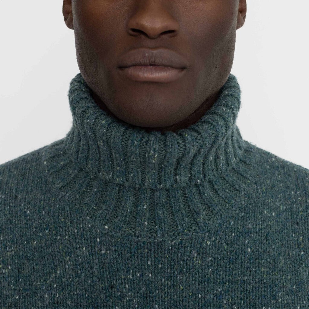 Revolution High-neck Sweather Knitwear Darkpetrol