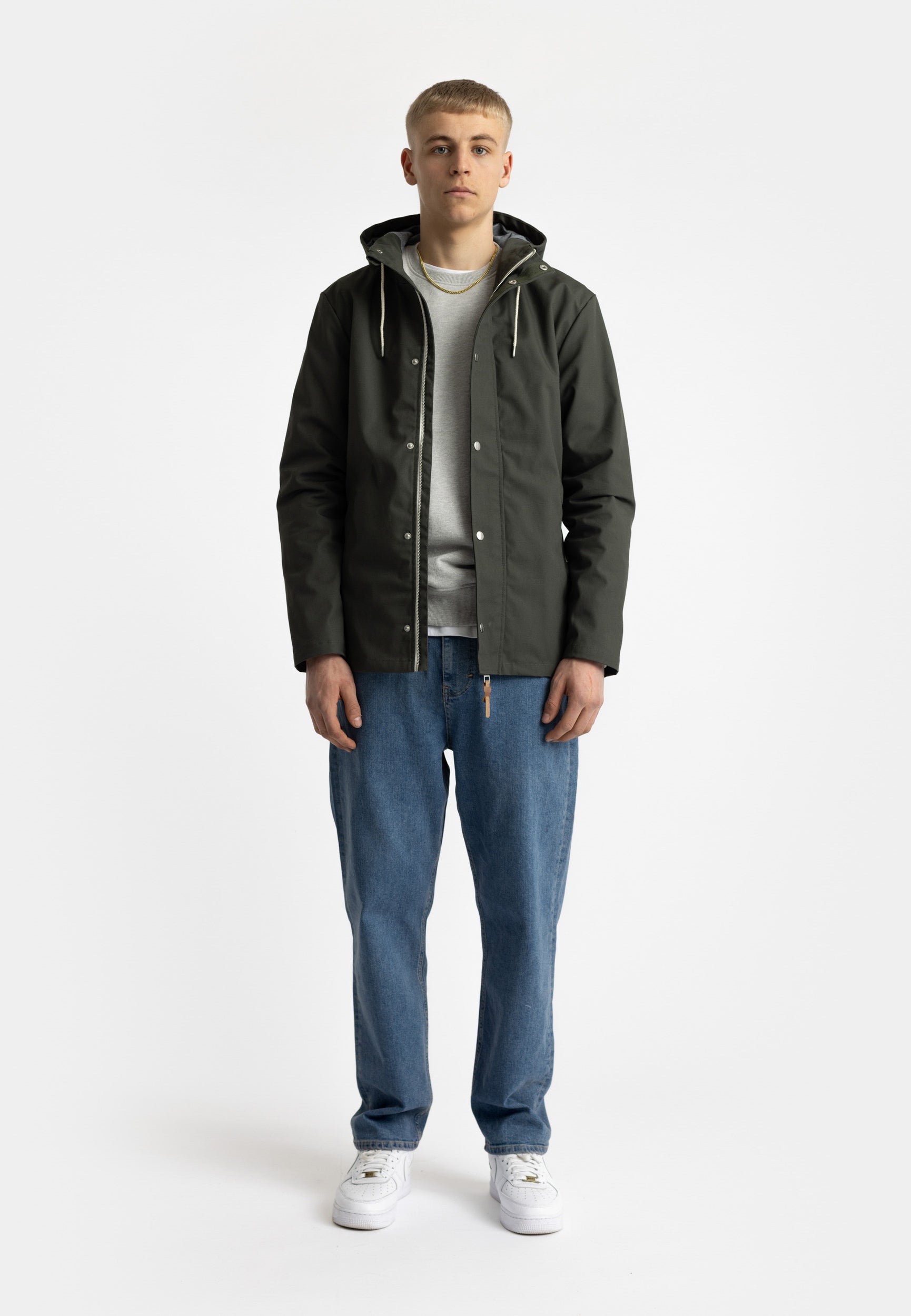 Revolution Hooded Jacket Lightweight Outerwear Army