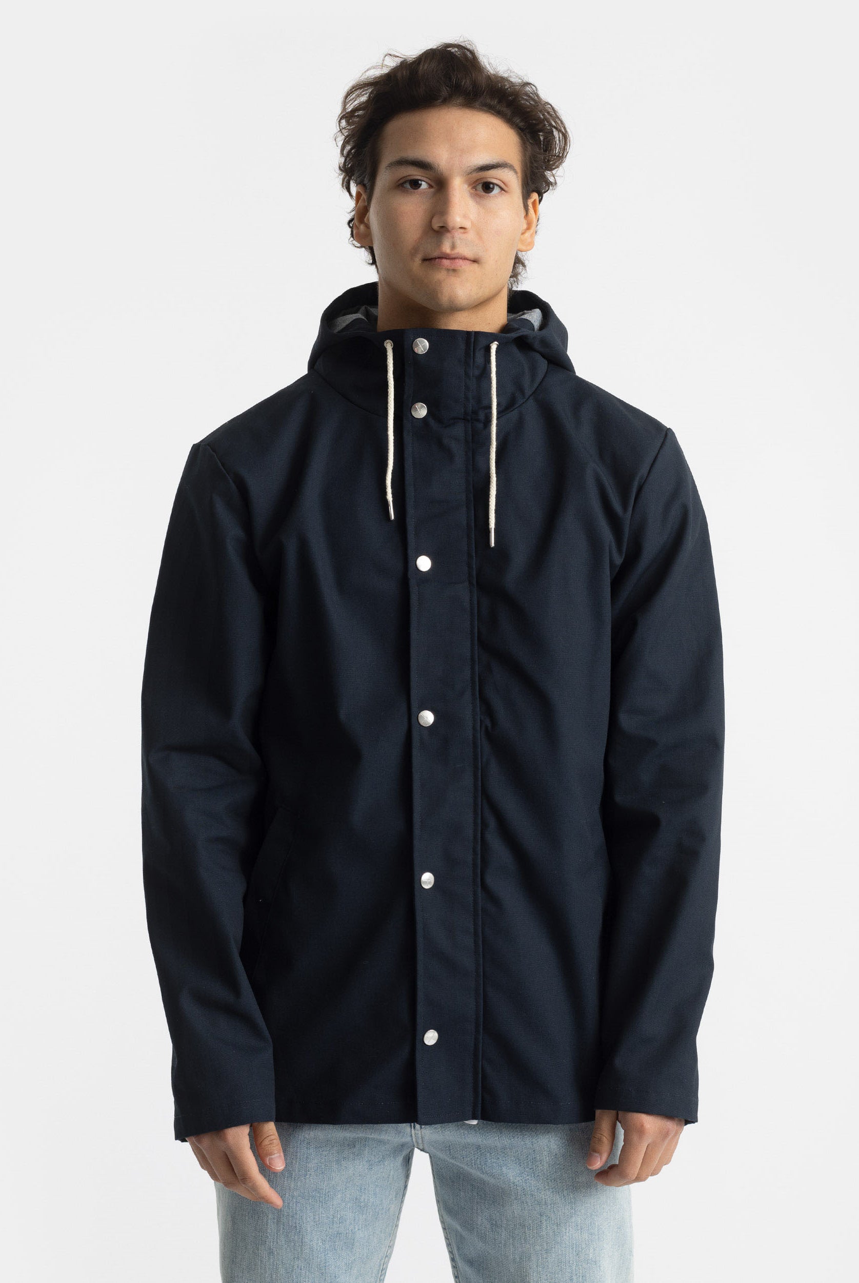 Revolution Hooded Jacket Lightweight Outerwear Navy