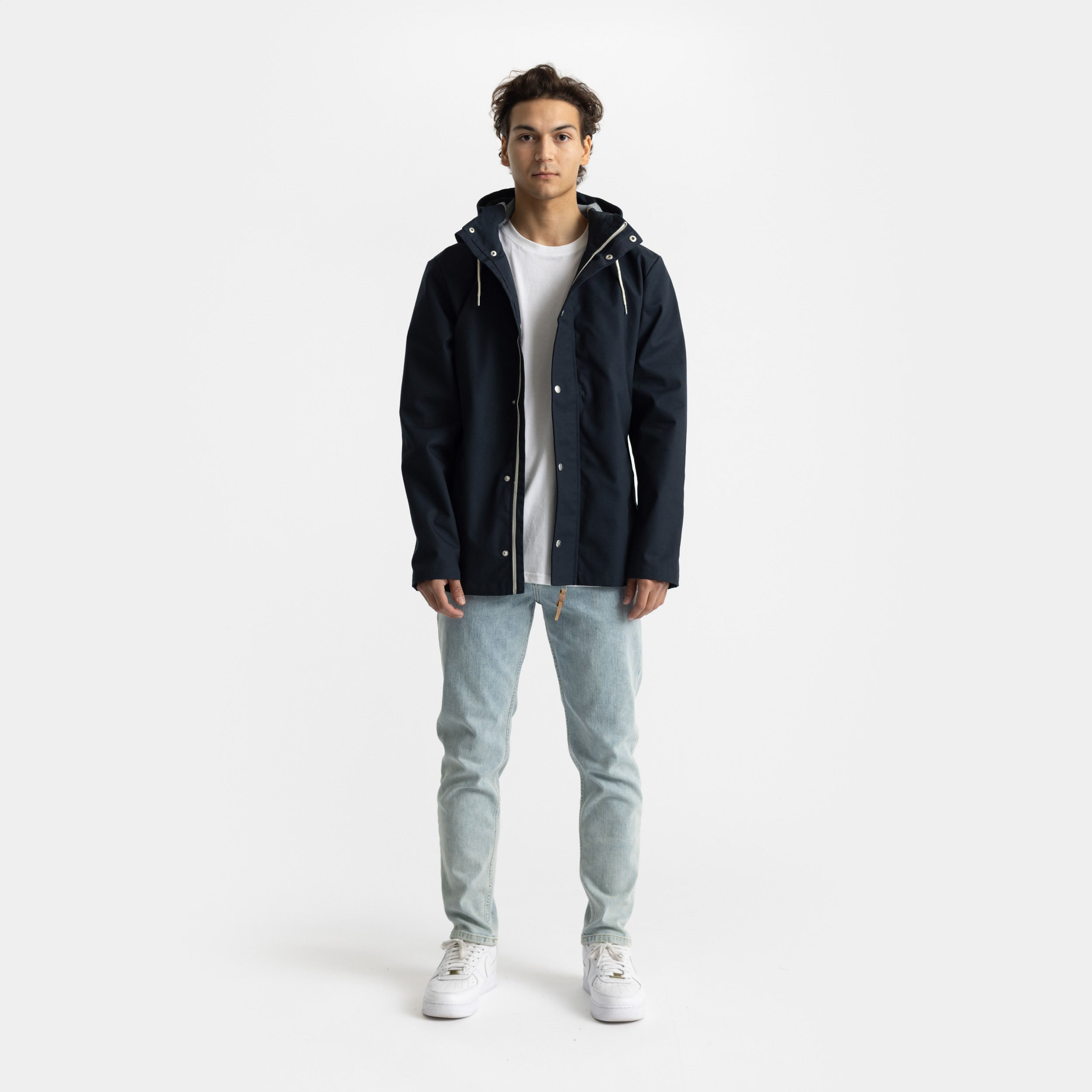 Revolution Hooded Jacket Lightweight Outerwear Navy