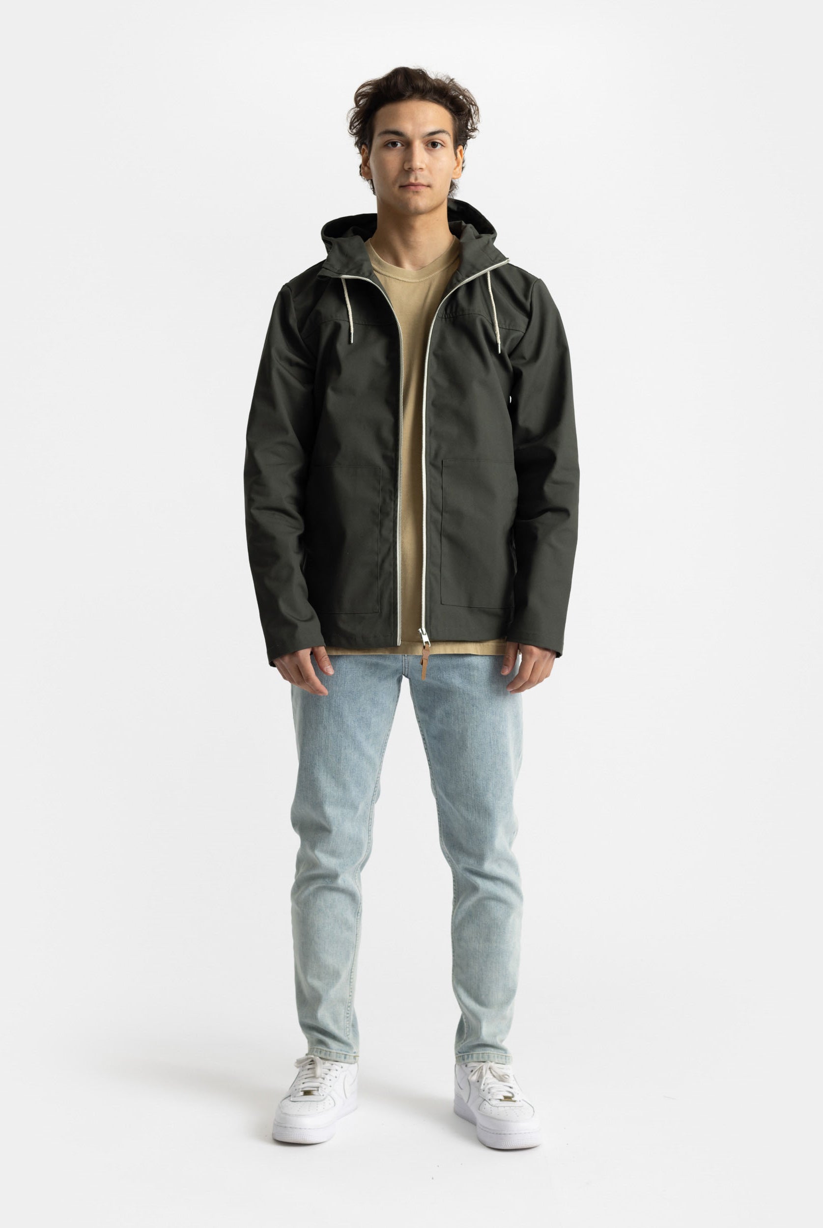 Revolution Hooded Jacket Lightweight Outerwear Army