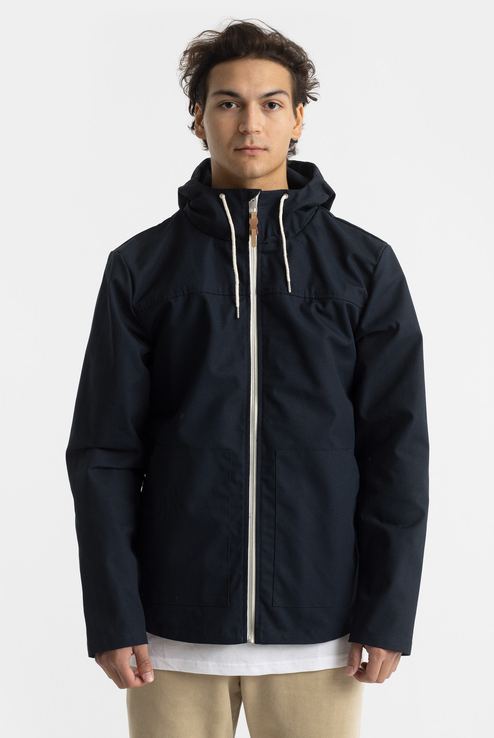 Revolution Hooded Jacket Lightweight Outerwear Navy