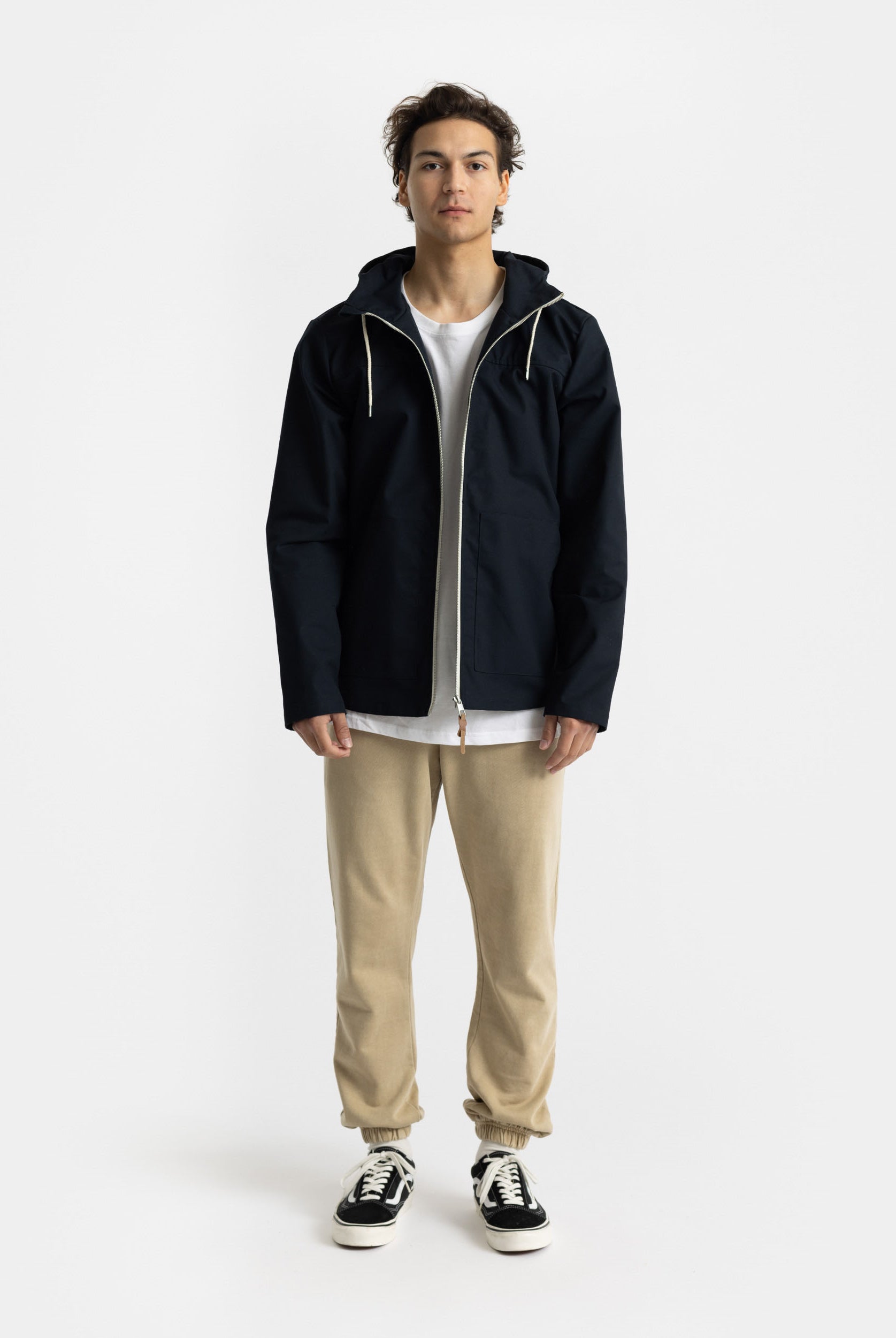Revolution Hooded Jacket Lightweight Outerwear Navy