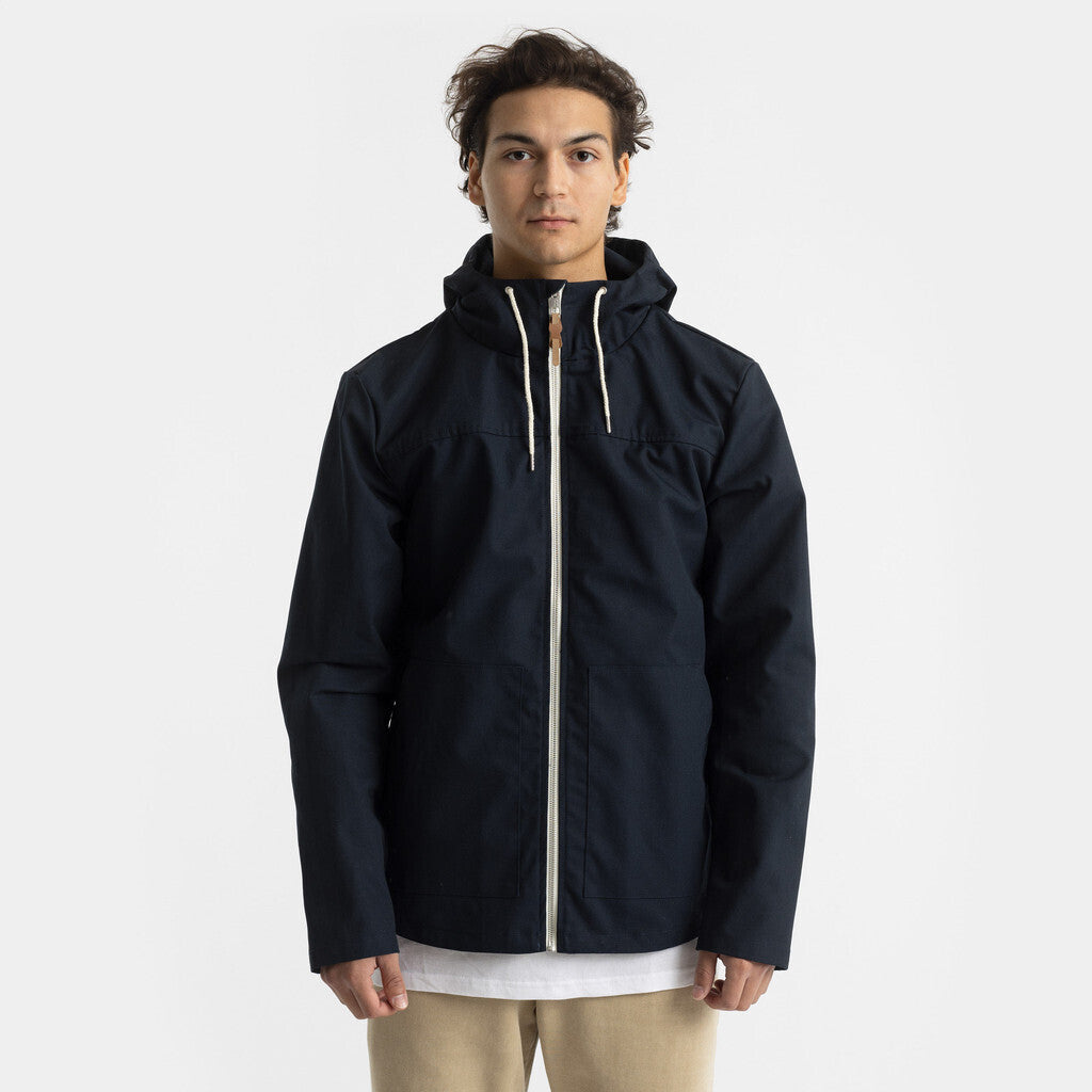Revolution Hooded Jacket Lightweight Outerwear Navy