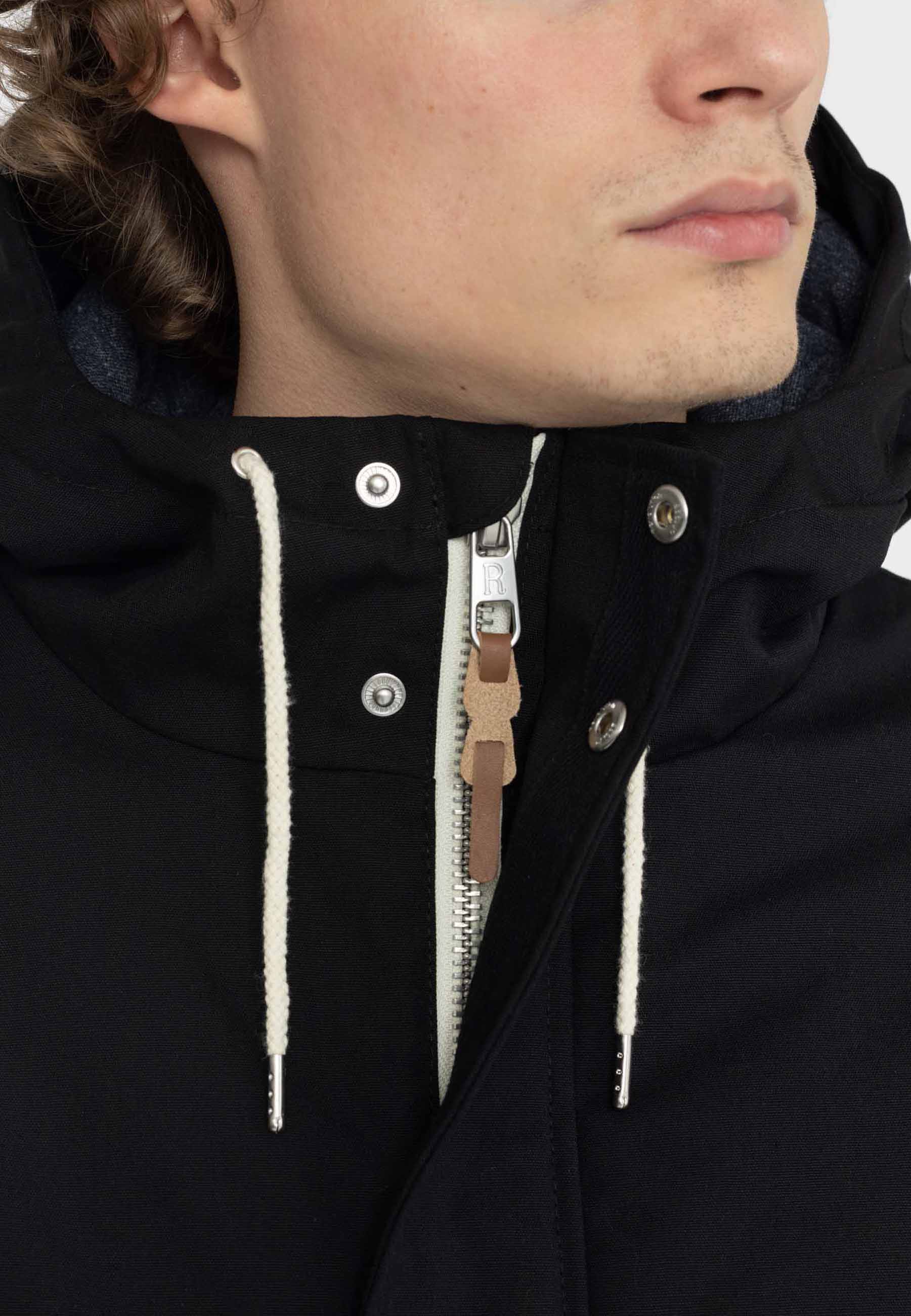 Revolution Hooded Jacket Winter Outerwear Black