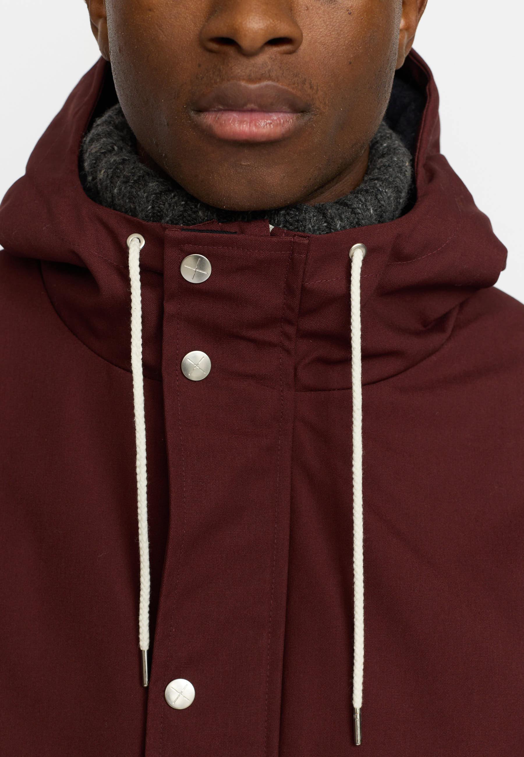 Revolution Hooded Jacket Winter Outerwear Burgundy