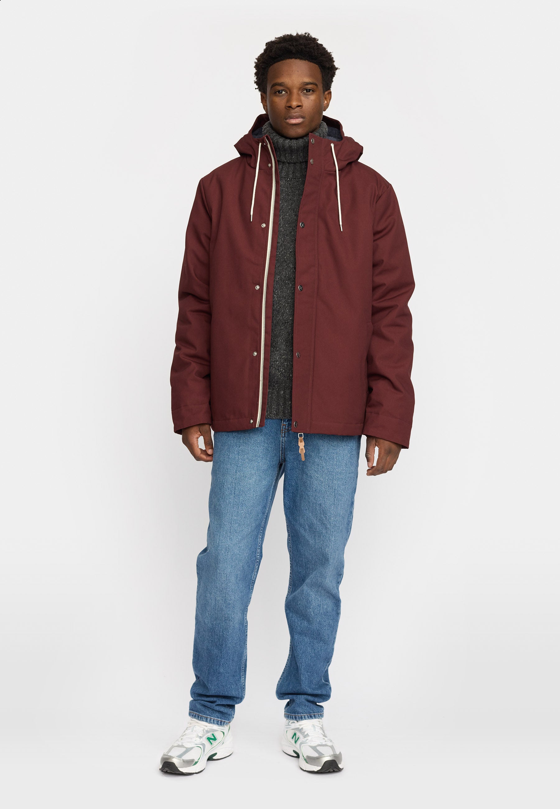 Revolution Hooded Jacket Winter Outerwear Burgundy