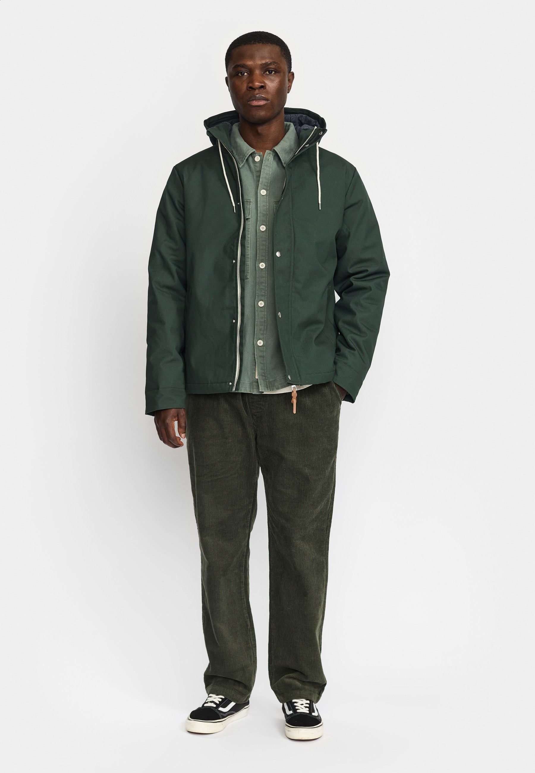 Revolution Hooded Jacket Winter Outerwear Darkgreen