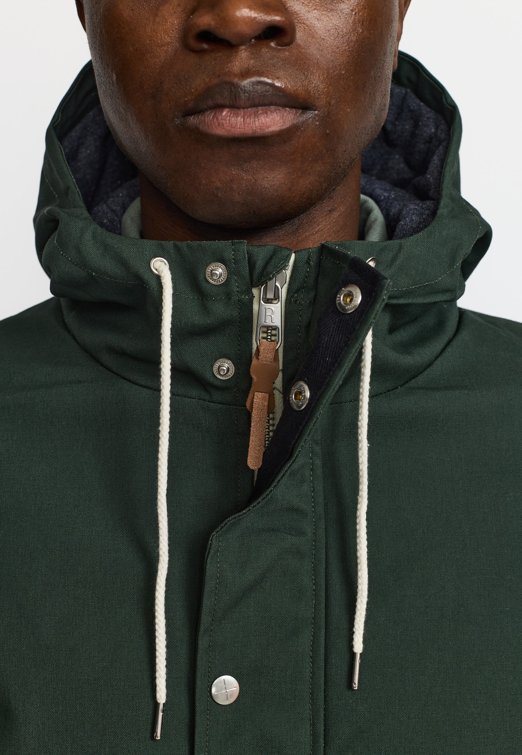 Revolution Hooded Jacket Winter Outerwear Darkgreen
