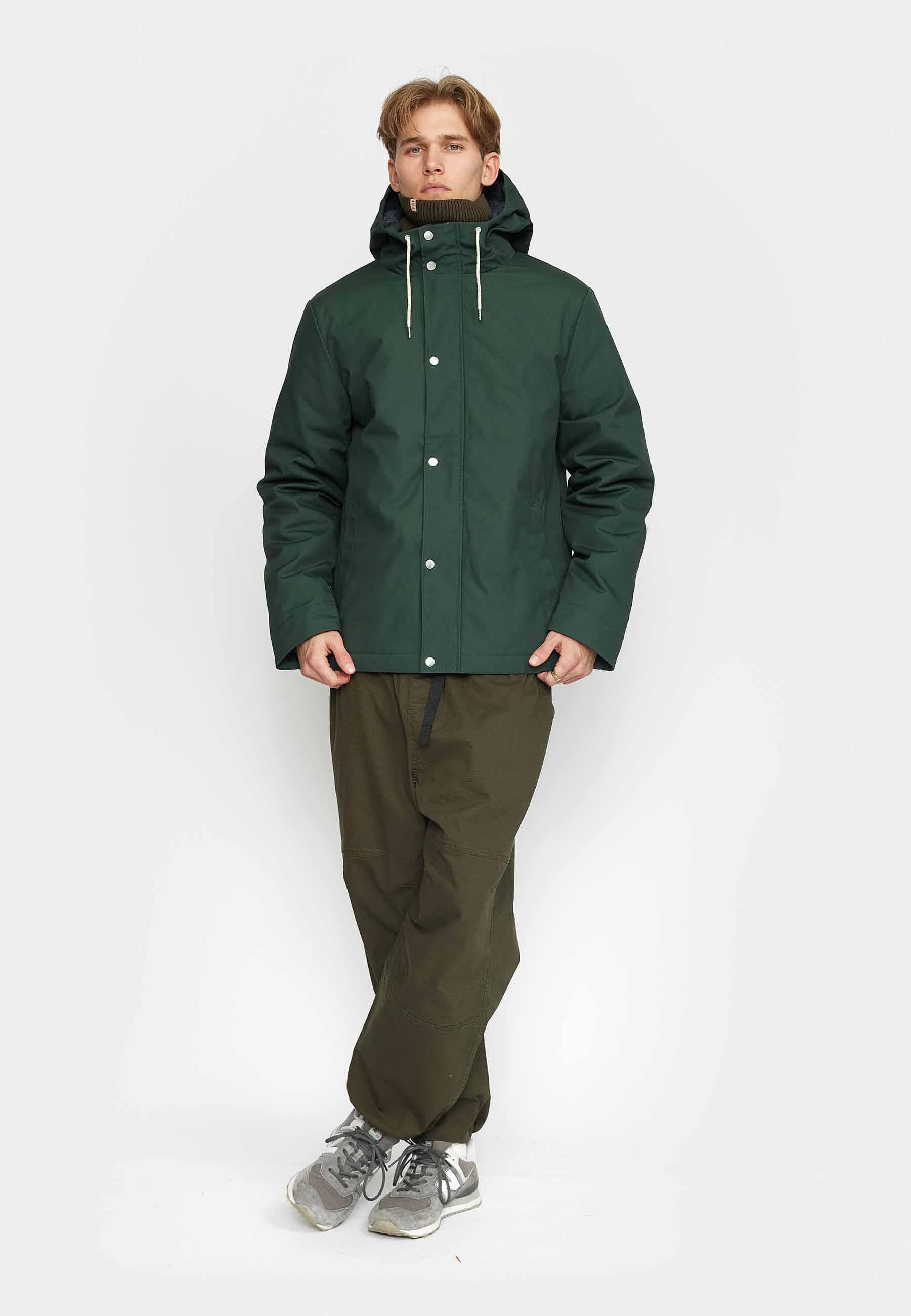 Revolution Hooded Jacket Winter Outerwear Darkgreen
