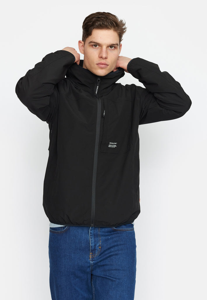 Revolution Hooded Track Jacket Lightweight Outerwear Black