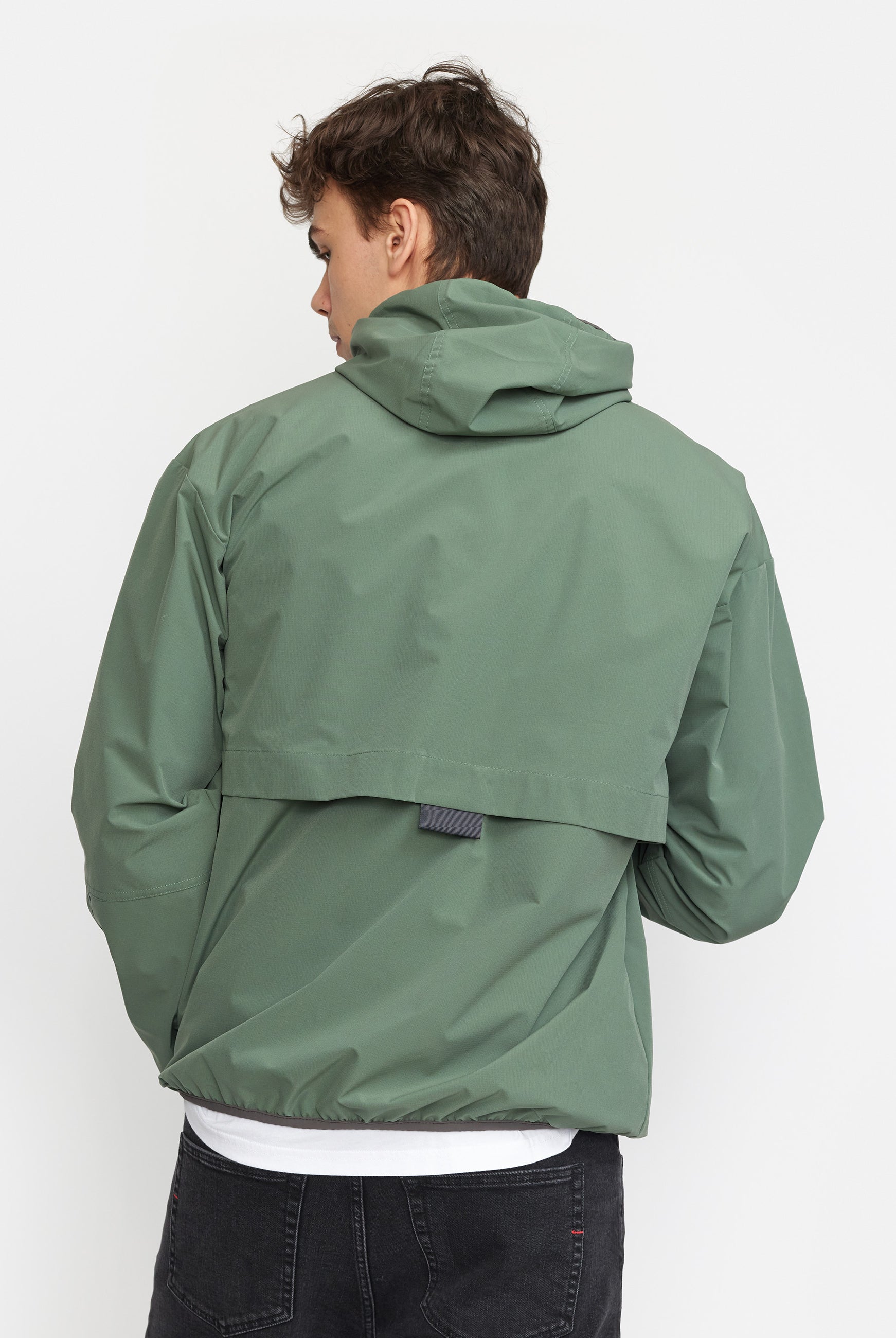 Revolution Hooded Track Jacket Lightweight Outerwear Dustgreen