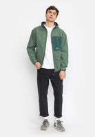 Revolution Hooded Track Jacket Lightweight Outerwear Dustgreen