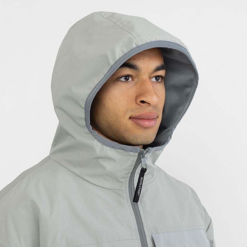 Revolution Hooded Track Jacket Lightweight Outerwear Lightgrey