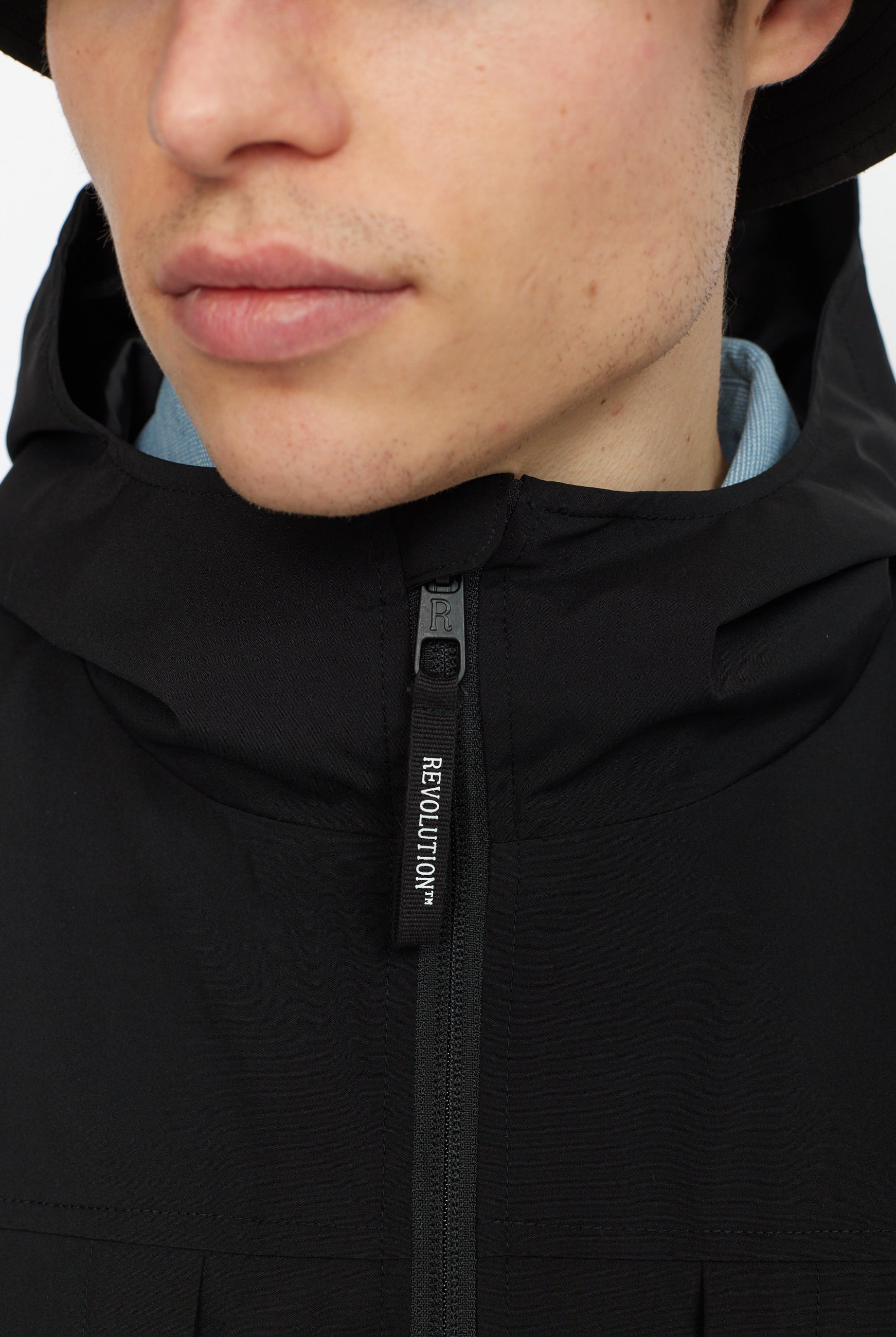 Revolution Hooded Windbreaker Lightweight Outerwear Black