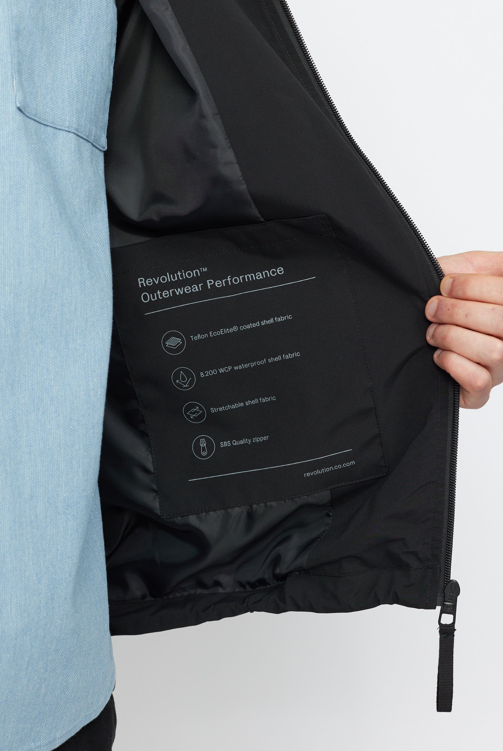 Revolution Hooded Windbreaker Lightweight Outerwear Black