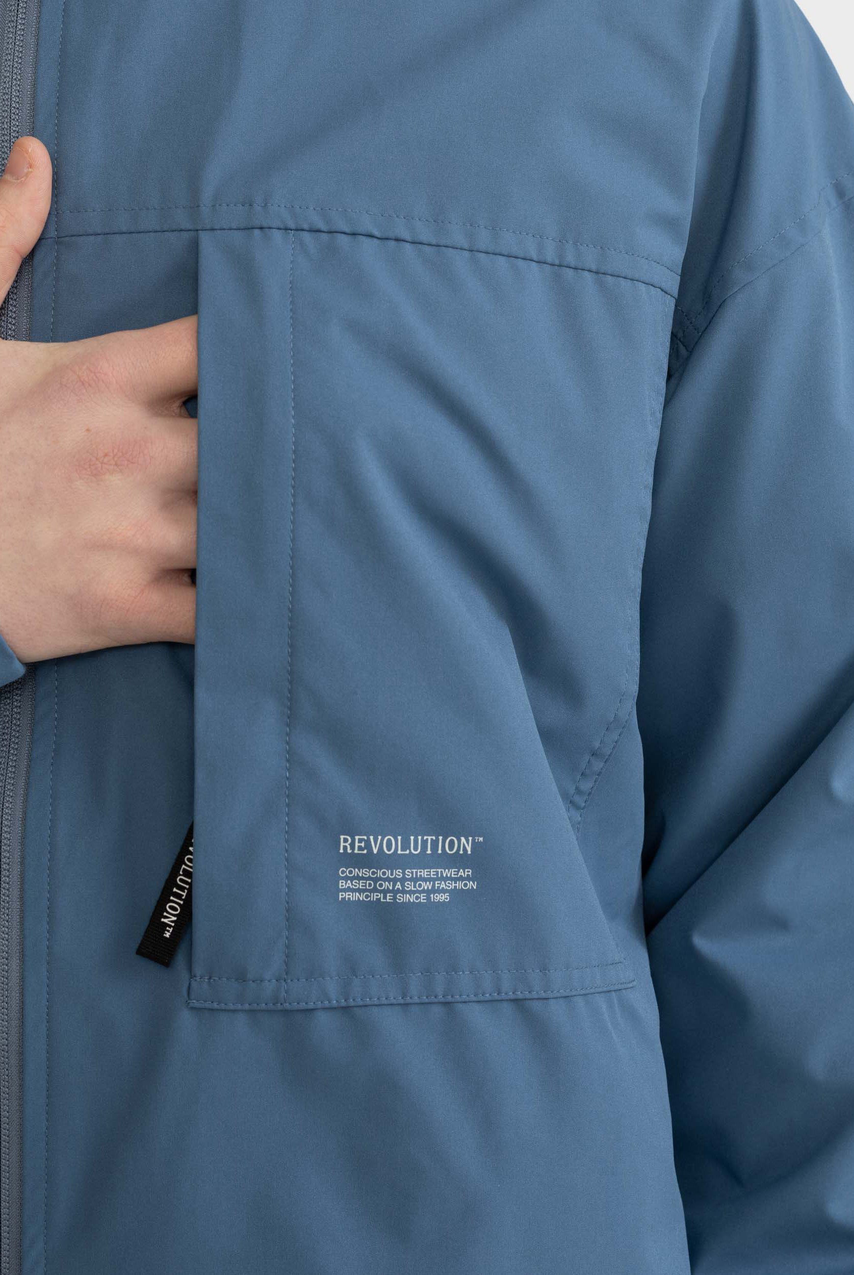 Revolution Hooded Windbreaker Lightweight Outerwear Blue