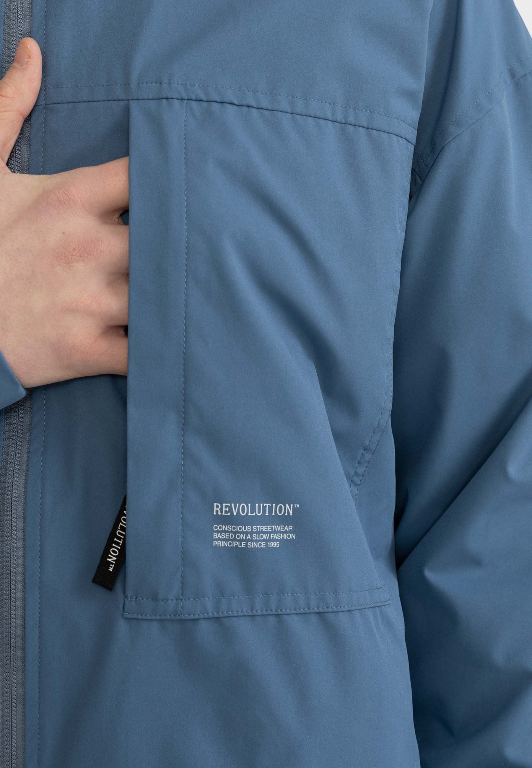 Revolution Hooded Windbreaker Lightweight Outerwear Blue