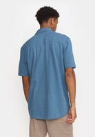 Revolution Jaquard Short-sleeved Cuban Shirt Short-sleeve shirts Blue