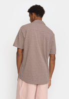Revolution Jaquard Short-sleeved Cuban Shirt Short-sleeve shirts Brown