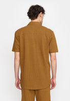 Revolution Jaquard Short-sleeved Cuban Shirt Short-sleeve shirts Yellow