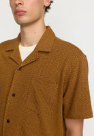 Revolution Jaquard Short-sleeved Cuban Shirt Short-sleeve shirts Yellow