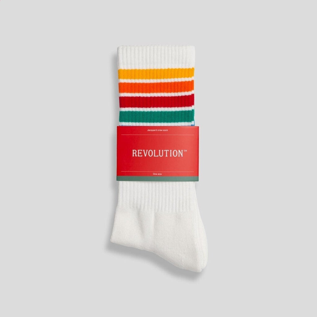 Revolution Jaquard Crew Sock Socks White