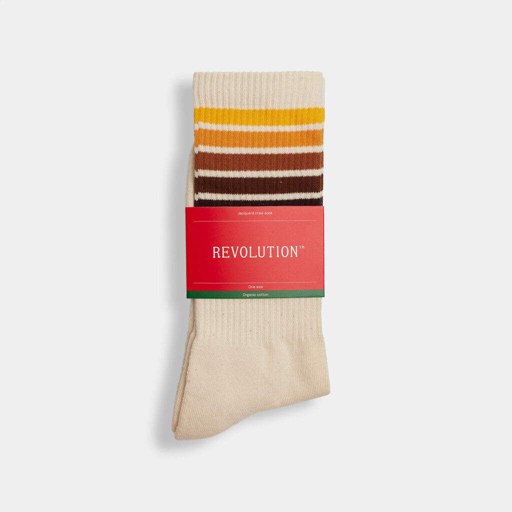 Revolution Jaquard Crew Sock Accessories Offwhite