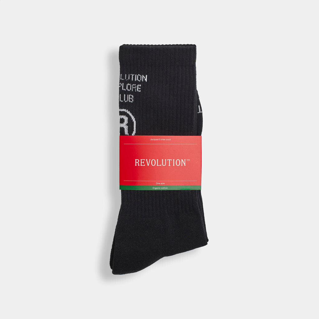 Revolution Jaquard Crew Sock Accessories Black