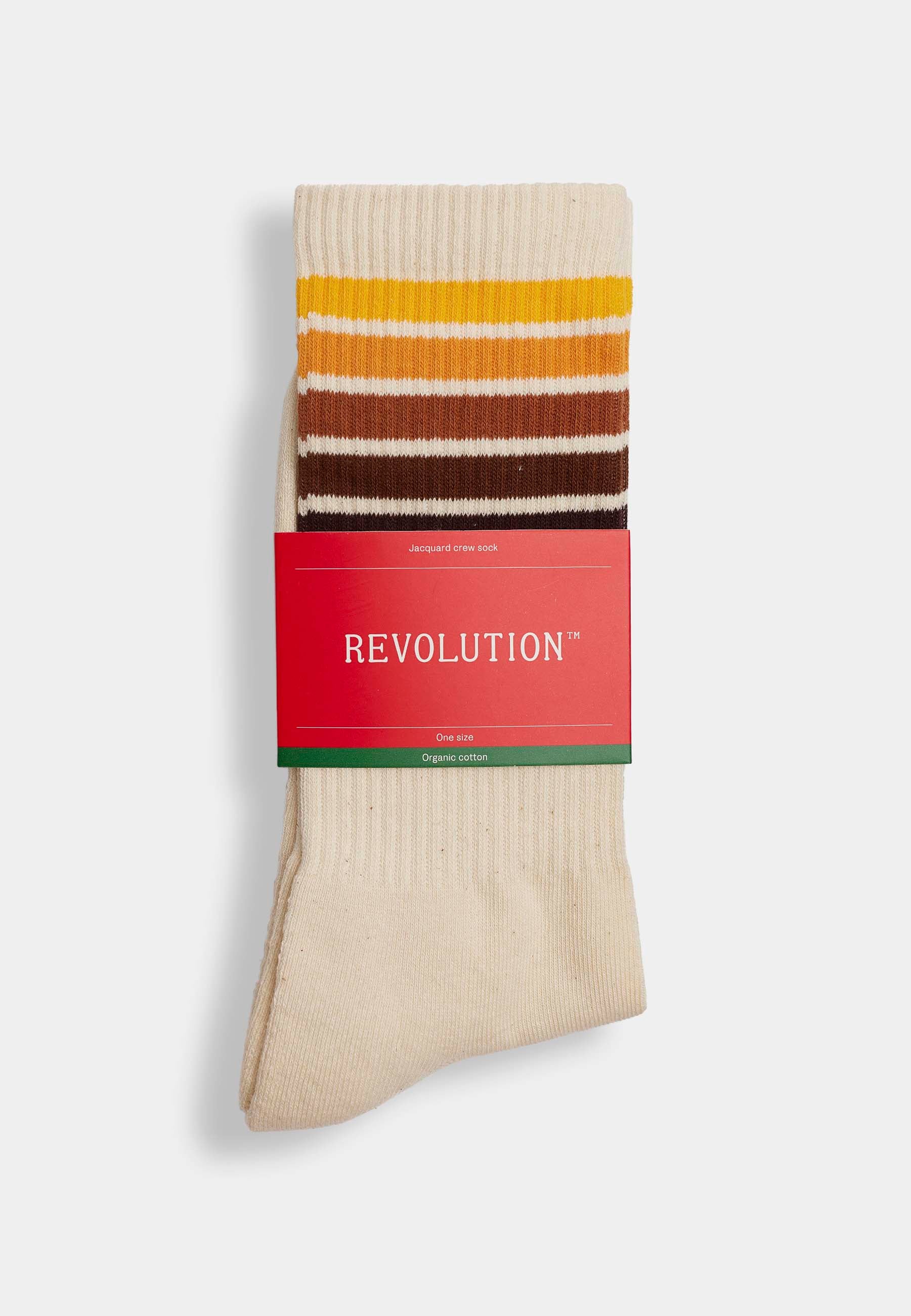 Revolution Jaquard Crew Sock Socks Offwhite