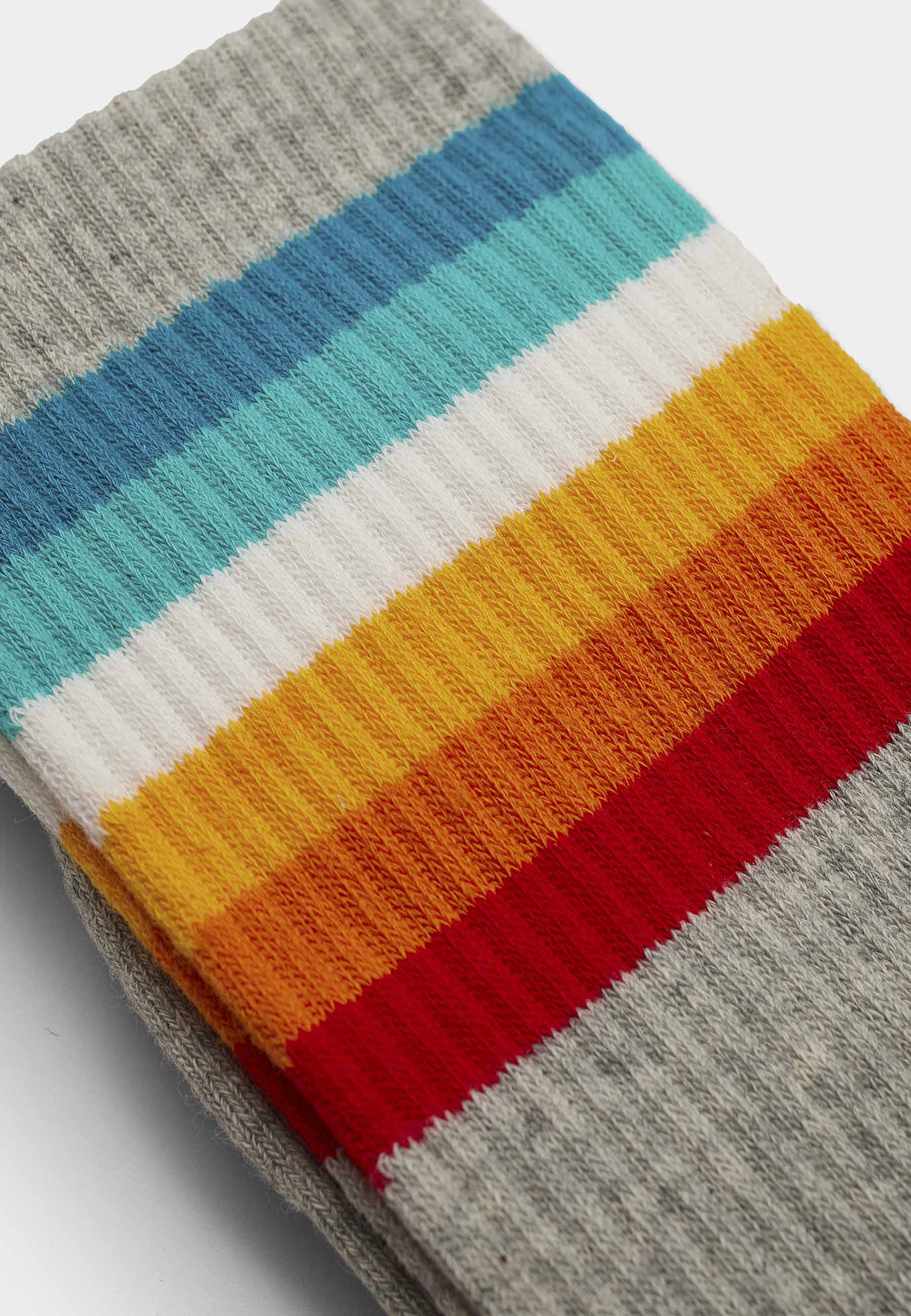 Revolution Jaquard Crew Sock Socks Grey-melange