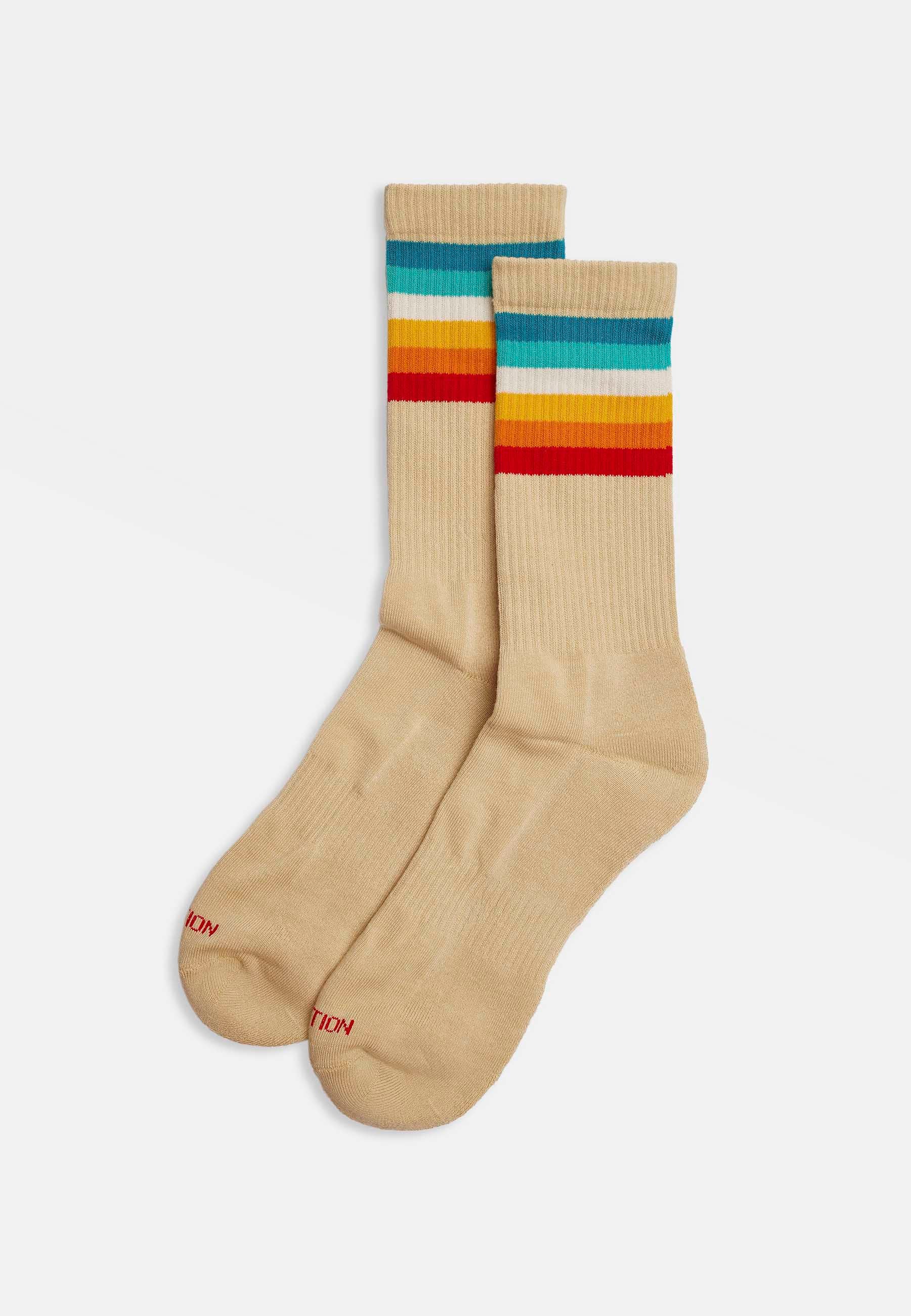 Revolution Jaquard Crew Sock Socks Beige