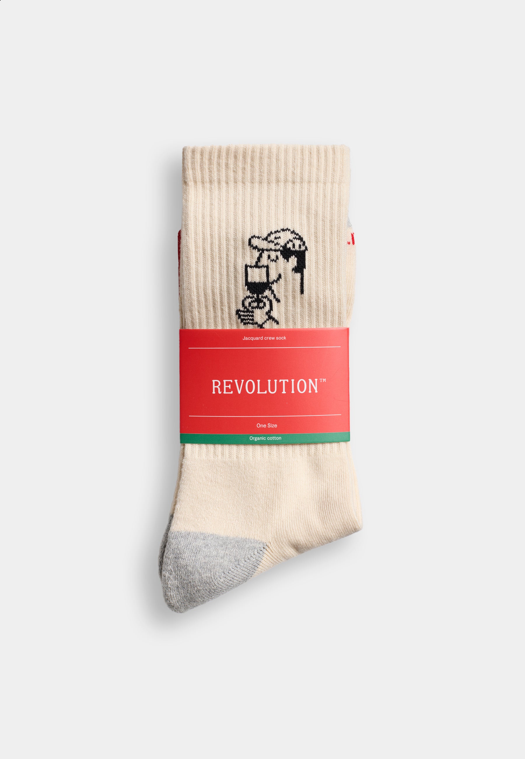 Revolution Jaquard Crew Sock Socks Offwhite