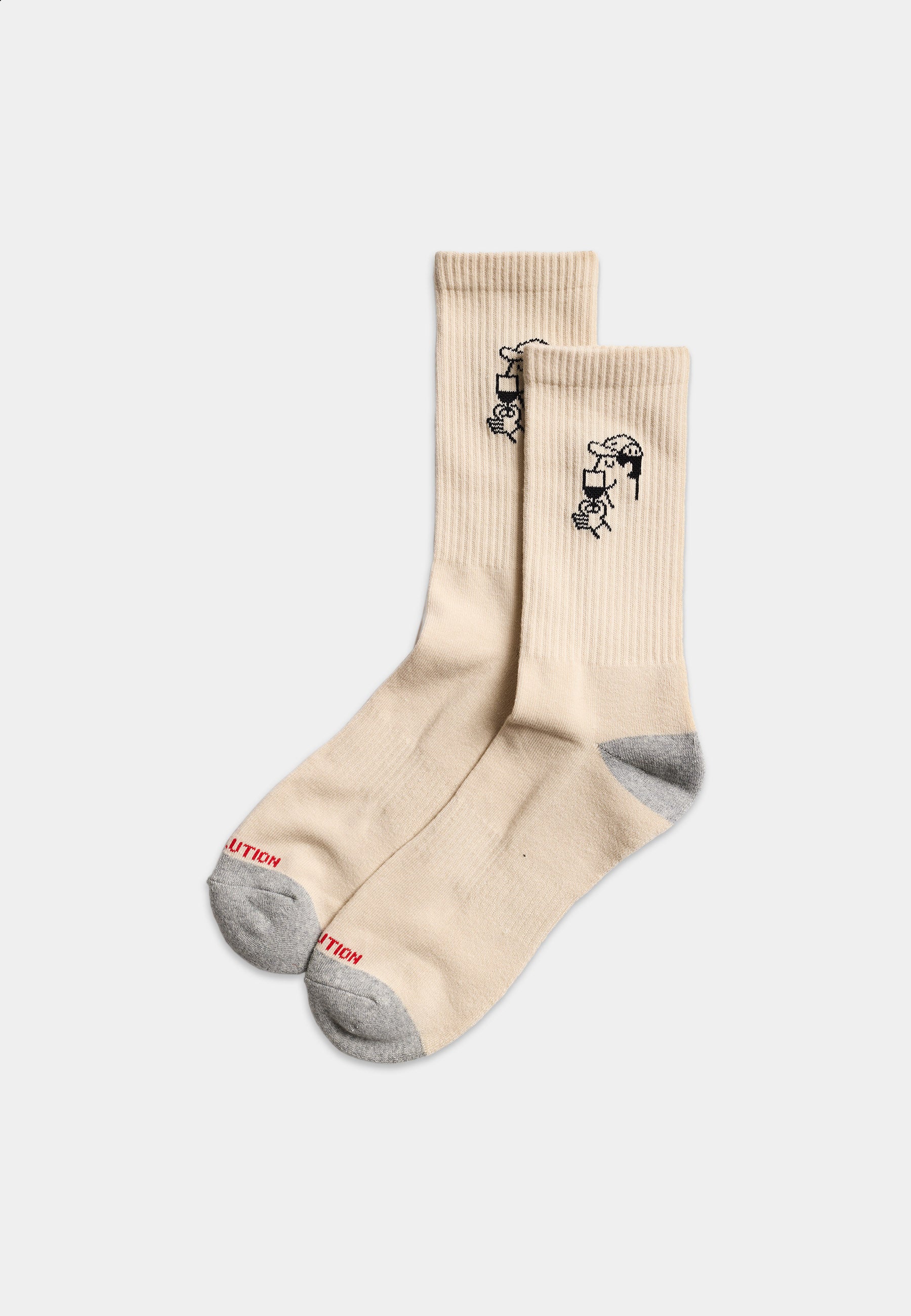 Revolution Jaquard Crew Sock Socks Offwhite